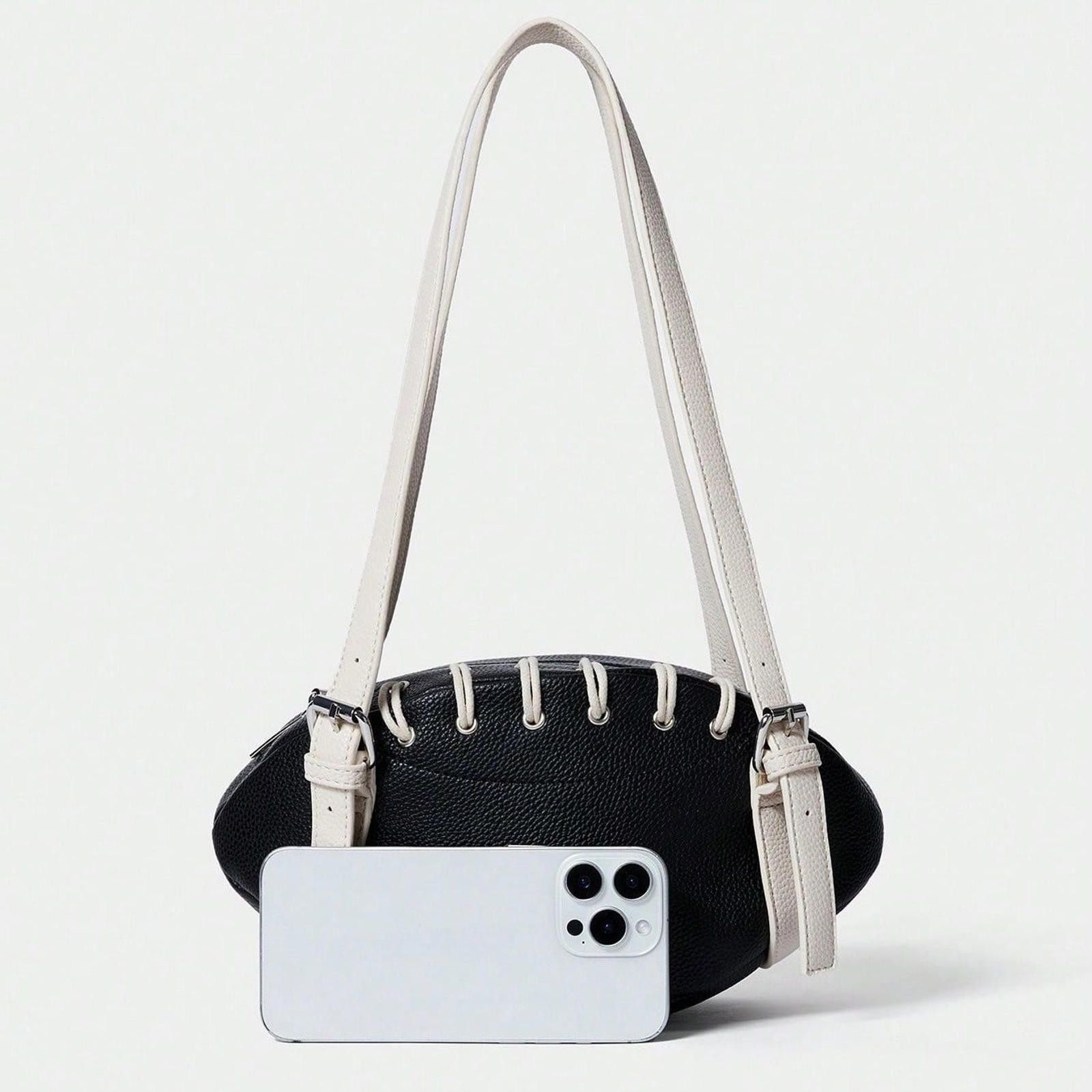 Vintage Half-Round Rugby Bag – Strap Detail, Shoulder Fit Size ONE SIZE - 4 Thumbnail