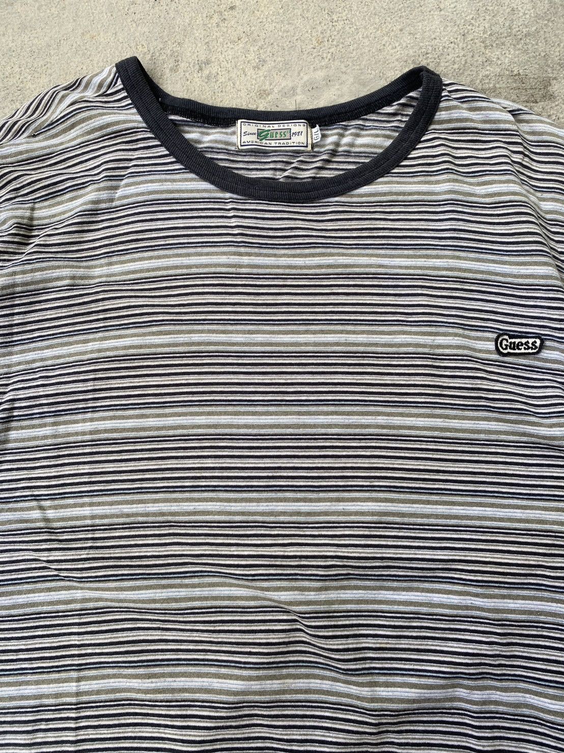 Guess Vintage Guess Striped Tee Size US L / EU 52-54 / 3 - 2 Thumbnail