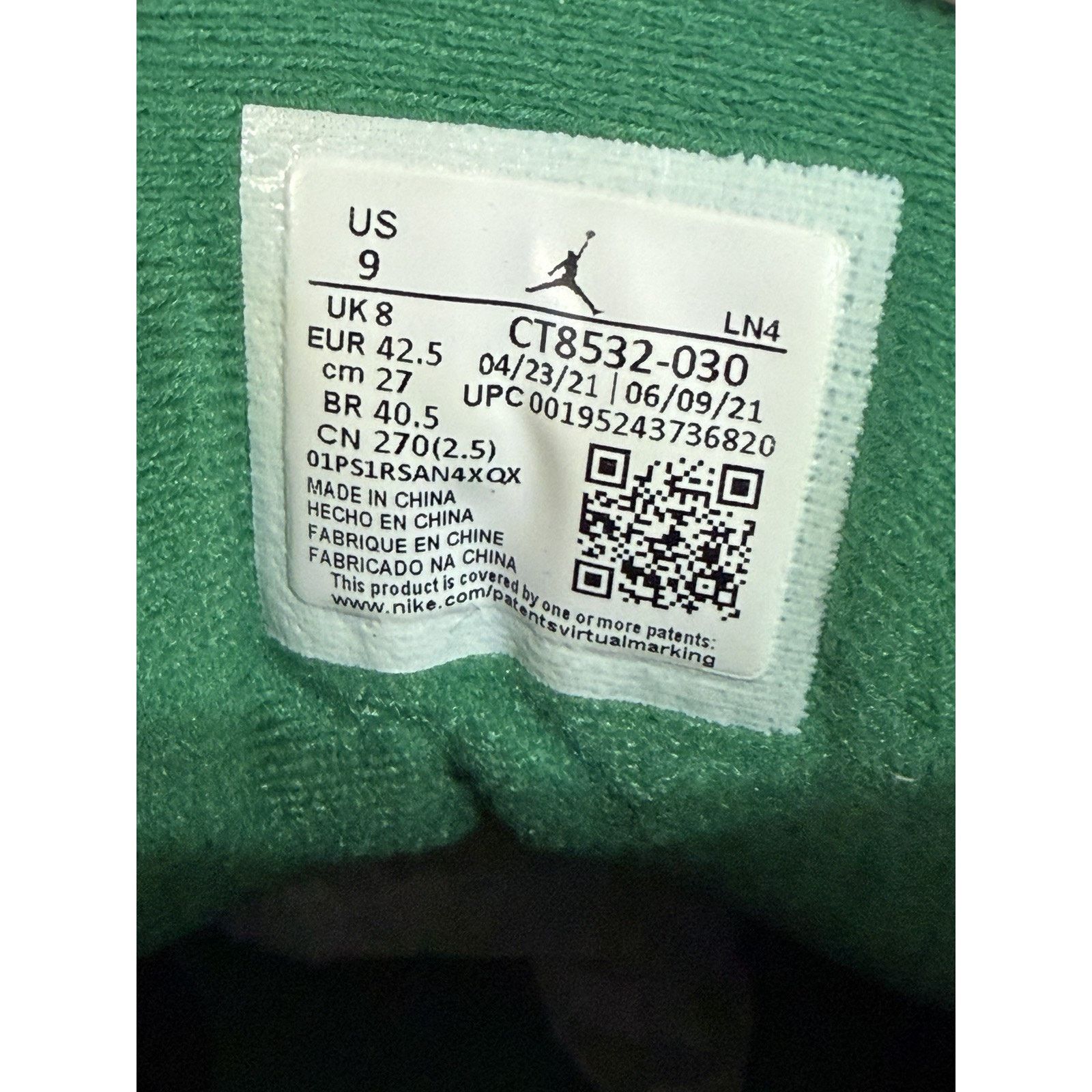 Jordan Brand Size 9 - Jordan 3 Retro Pine Green (CT8532-030) Size US 9 / EU 42 - 7 Thumbnail