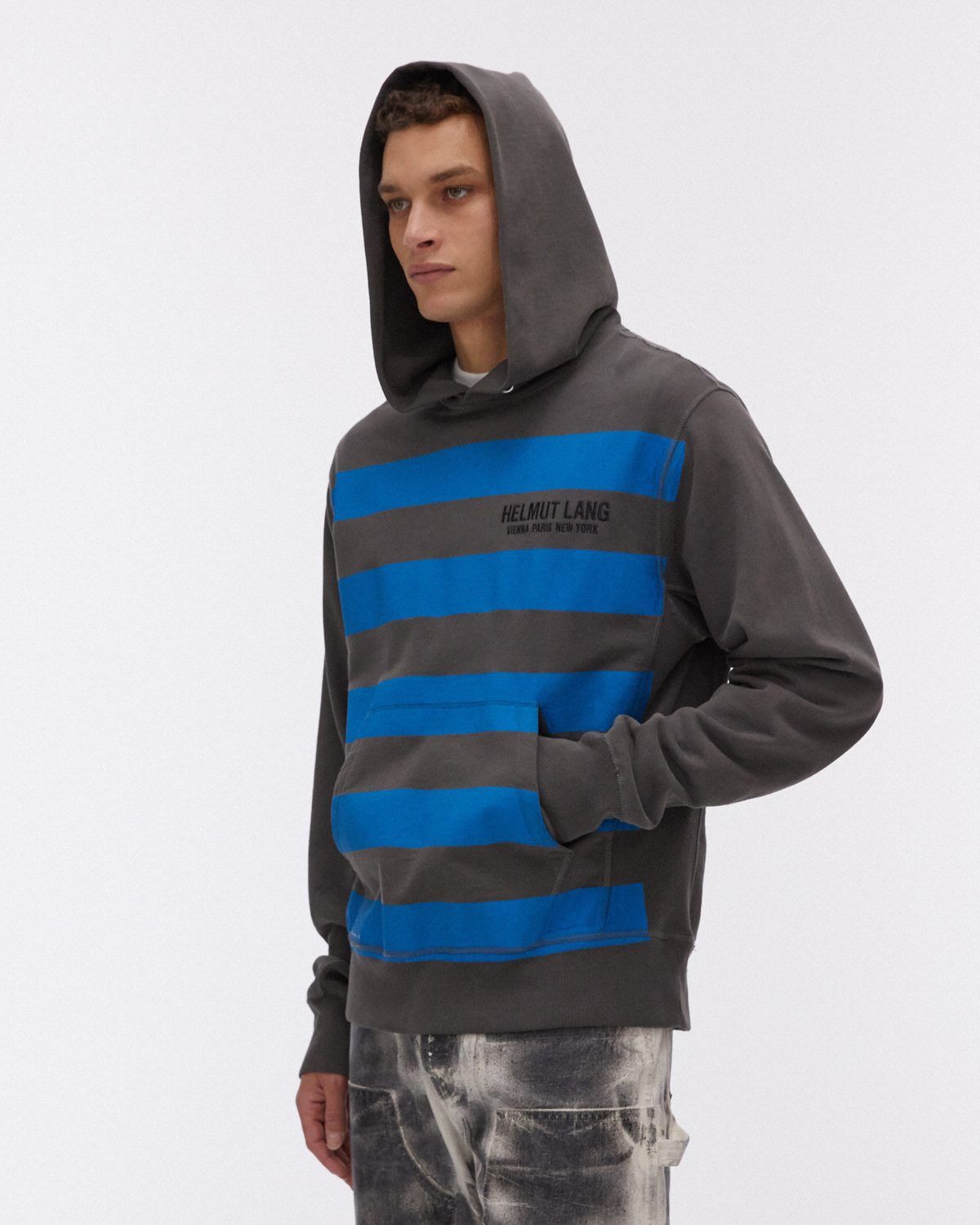 Helmut Lang Helmut Lang Blue Striped “Standard Bars” Hoodie Size US XL / EU 56 / 4 - 20 Thumbnail