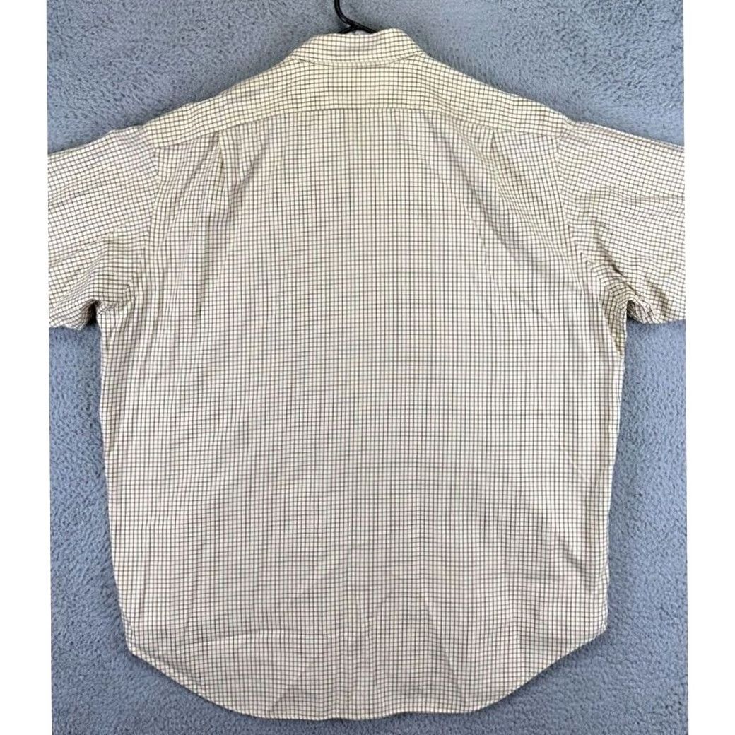 Ralph Lauren Polo Ralph Lauren Shirt Mens XL Beige Plaid Button-Up Short Sleeve Pocket Classic Comfort Lofts Lofting Golf Casual Business Nations? Size US XL / EU 56 / 4 - 3 Thumbnail