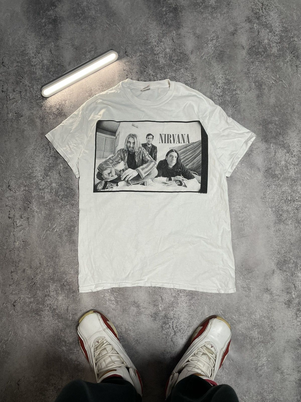 image of Band Tees x Nirvana Vintage Nirvana 1996 90's T-Shirt Tee in White, Men's (Size XL)