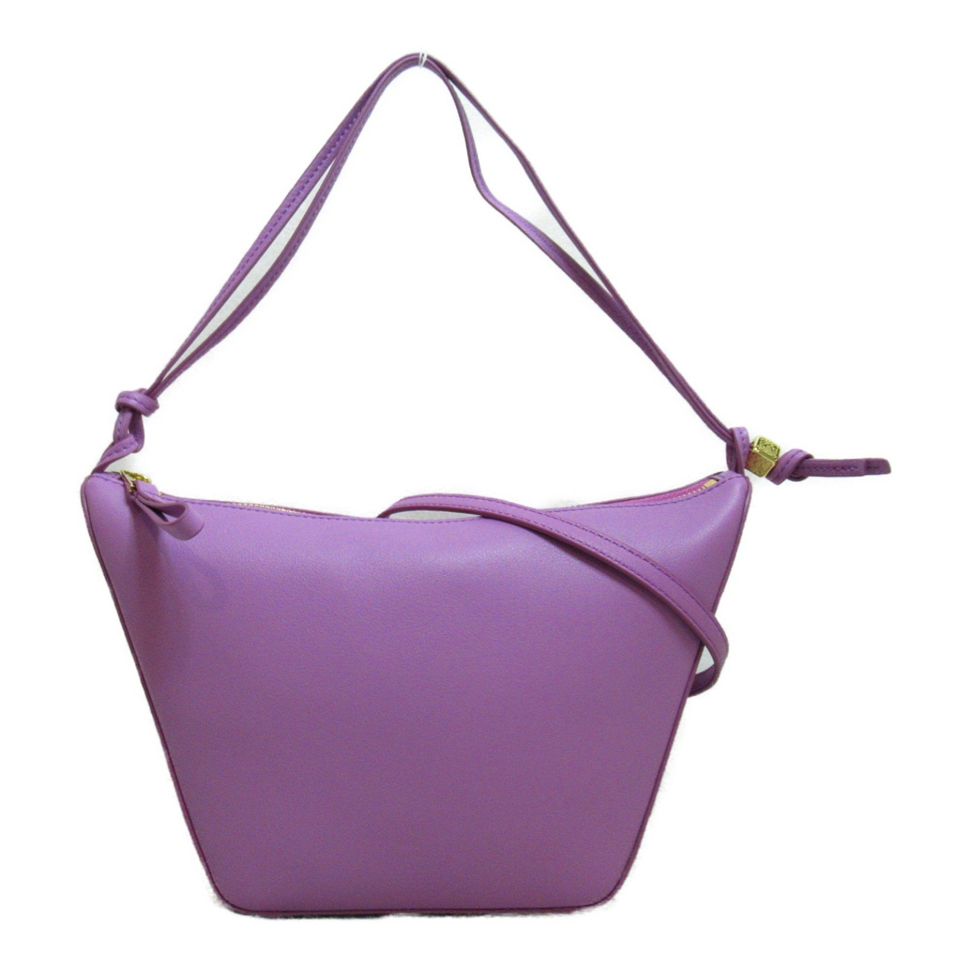 image of Loewe Hammock Hobo Bag Mini Shoulder Bag Pink Rock Rose Calfskin (Cowhide) A538G13X016042, Women's