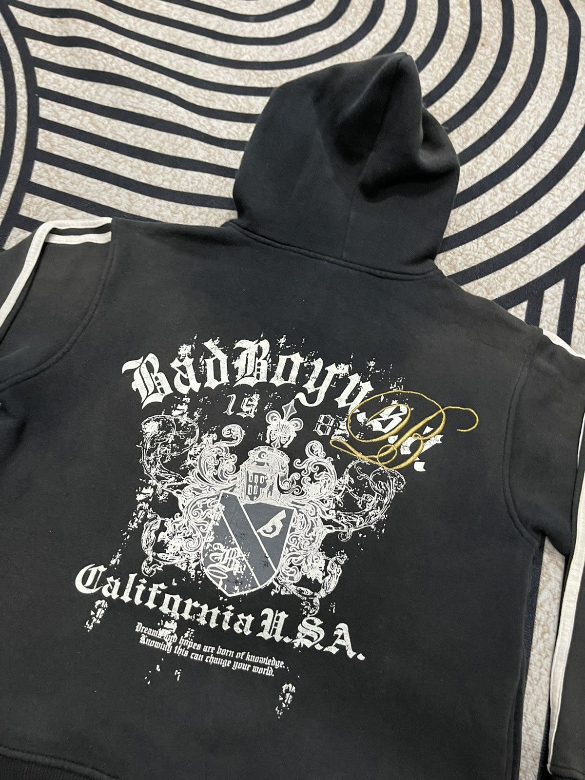 Japanese Brand 2000s BAD BOY FUR HOODIE ZIPPER SUN FADED DISTRESSED Size M / US 6-8 / IT 42-44 - 20 Thumbnail