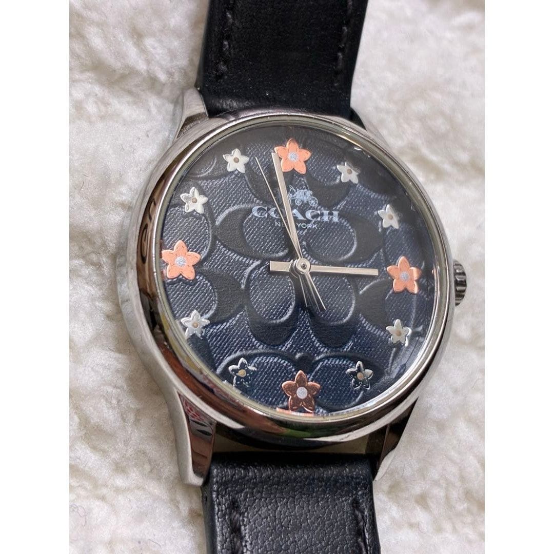 Coach Beautiful Navy Coach Watch Flowers Size ONE SIZE - 8 Thumbnail
