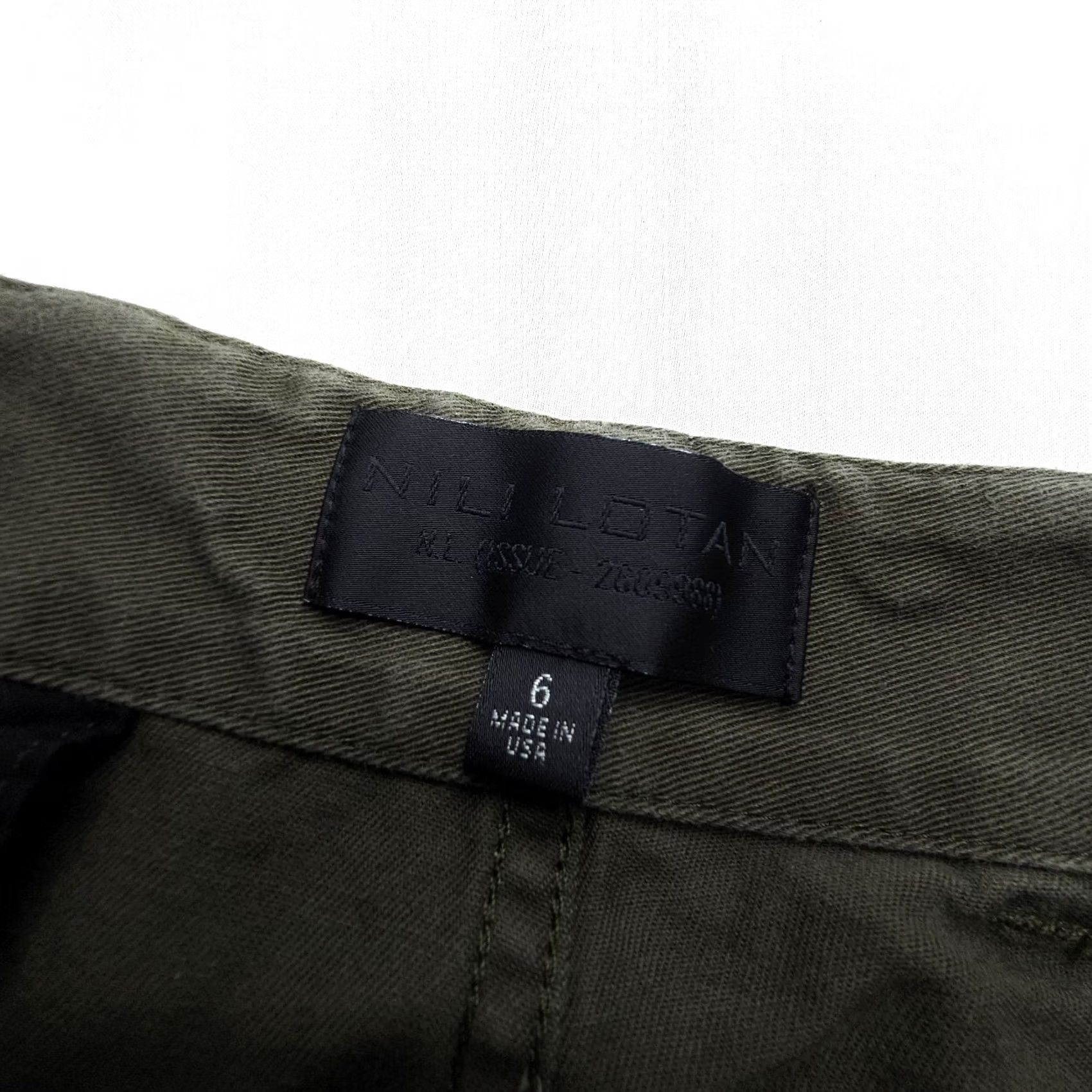 Nili Lotan Nili Lotan Yannic Cargo Pants Womens 6 Green Cotton Twill Cargo Pants Crop Military Army Clothes Slim Straight 30 In Seam Vintage: No Size 28" / US 6 / IT 42 - 4 Thumbnail
