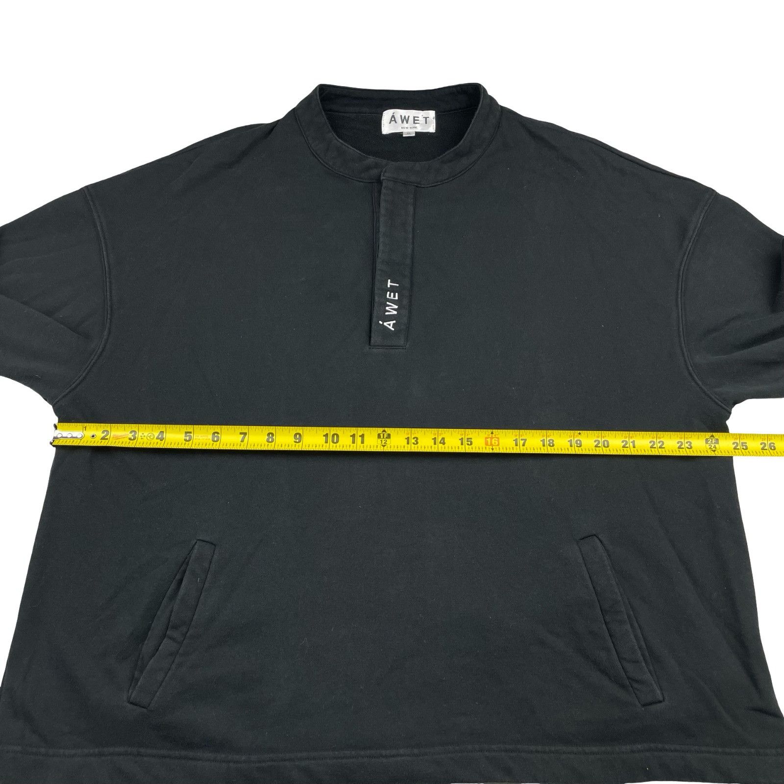 Other Awet Men’s Pullover Embroidered Henley Sweatshirt Black • XL Size US XL / EU 56 / 4 - 7 Thumbnail