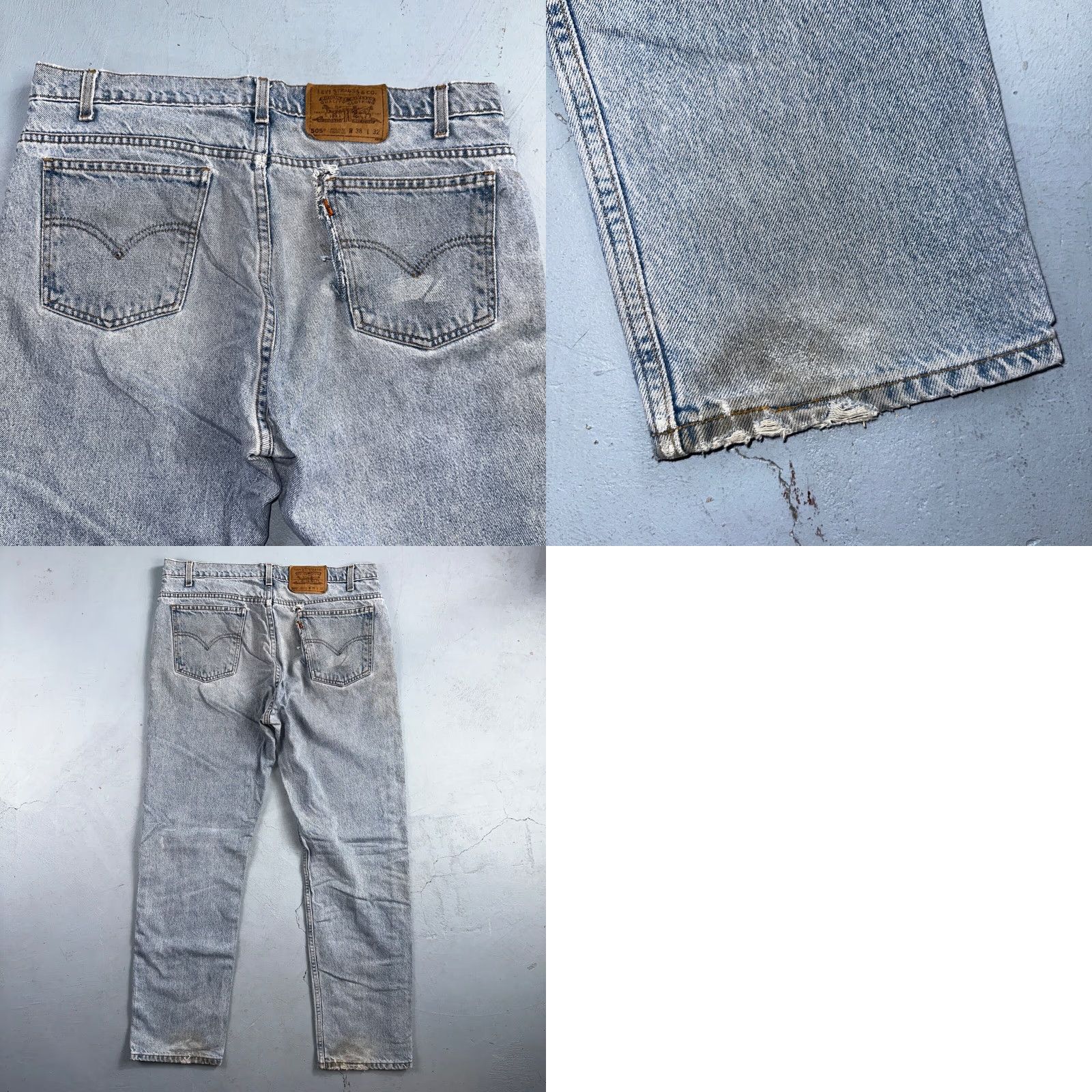 Levi's VINTAGE Levi's 505 Jeans Main Selling Point Levi's 505 Denim Jeans Men 38x32 Blue Light Wash 90s Orange Tab 36x30 True Fit Straight 505 Theme: 90s Size US 38 / EU 54 - 11 Thumbnail