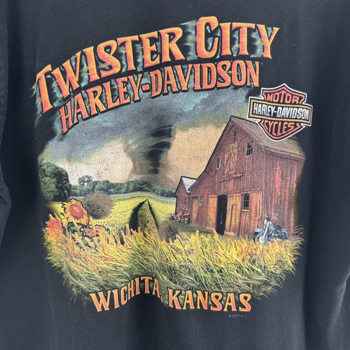 Harley Davidson HARLEY DAVIDSON Black Devil Biker Twister City Graphic Tee Size US XL / EU 56 / 4 - 10 Thumbnail