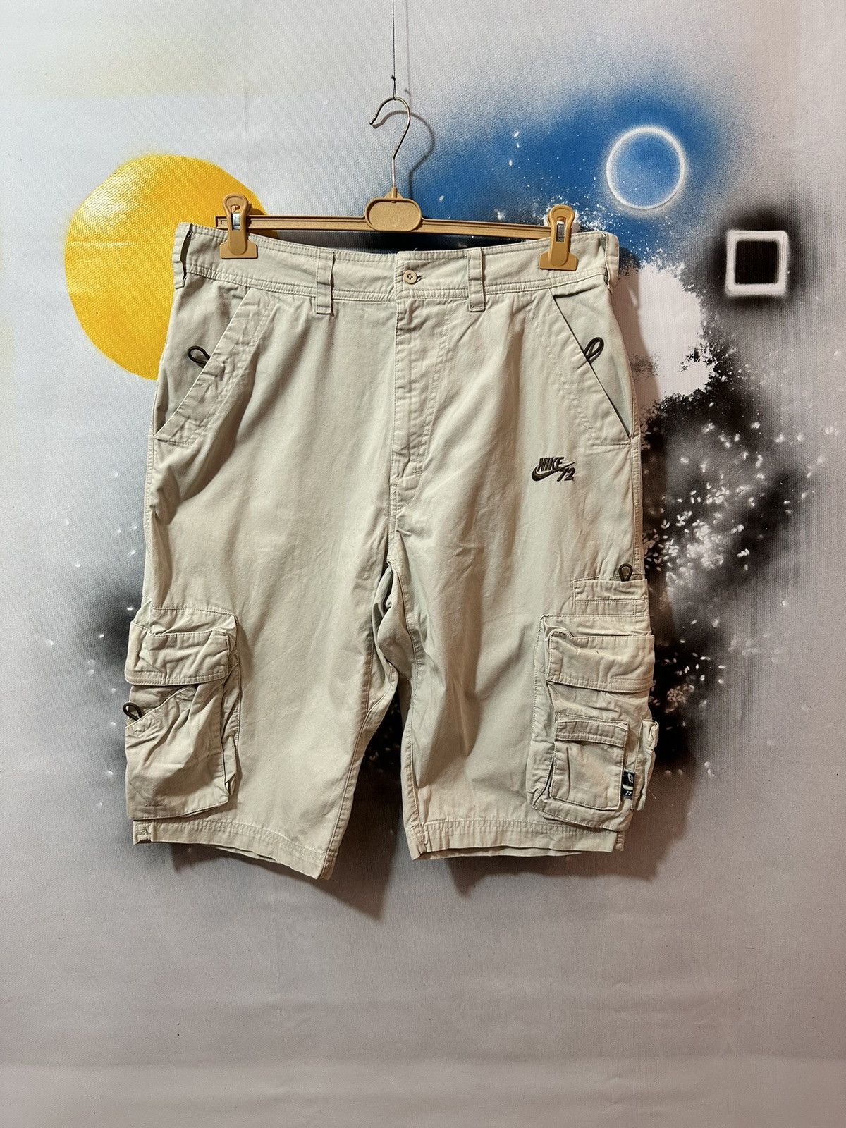 Nike × Vintage Vintage Nike Cargo Shorts Travis Style Y2K Size US 36 / EU 52 - 1 Thumbnail