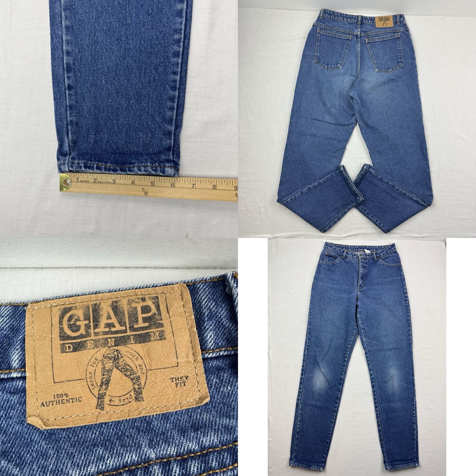 Gap VINTAGE Gap High Waisted Jeans Womens 28x31 Mom Jeans Hipster 80s 90s Y2K Size 28" / US 6 / IT 42 - 9 Thumbnail