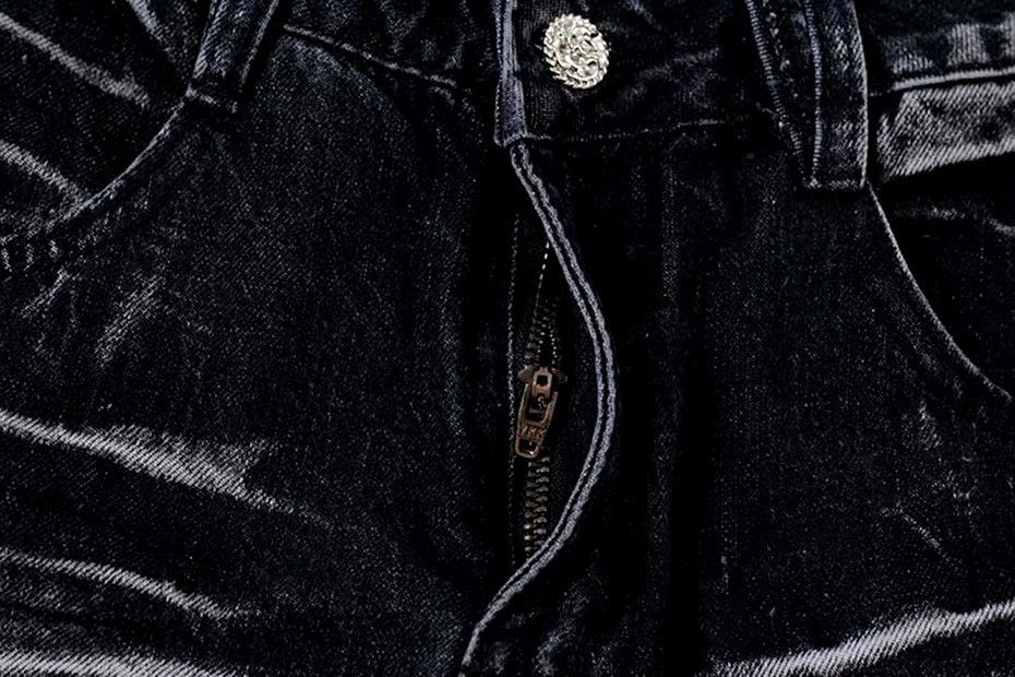 Japanese Brand Vintage washed and distressed graffiti stripe baggy jeans Size US 34 / EU 50 - 7 Thumbnail