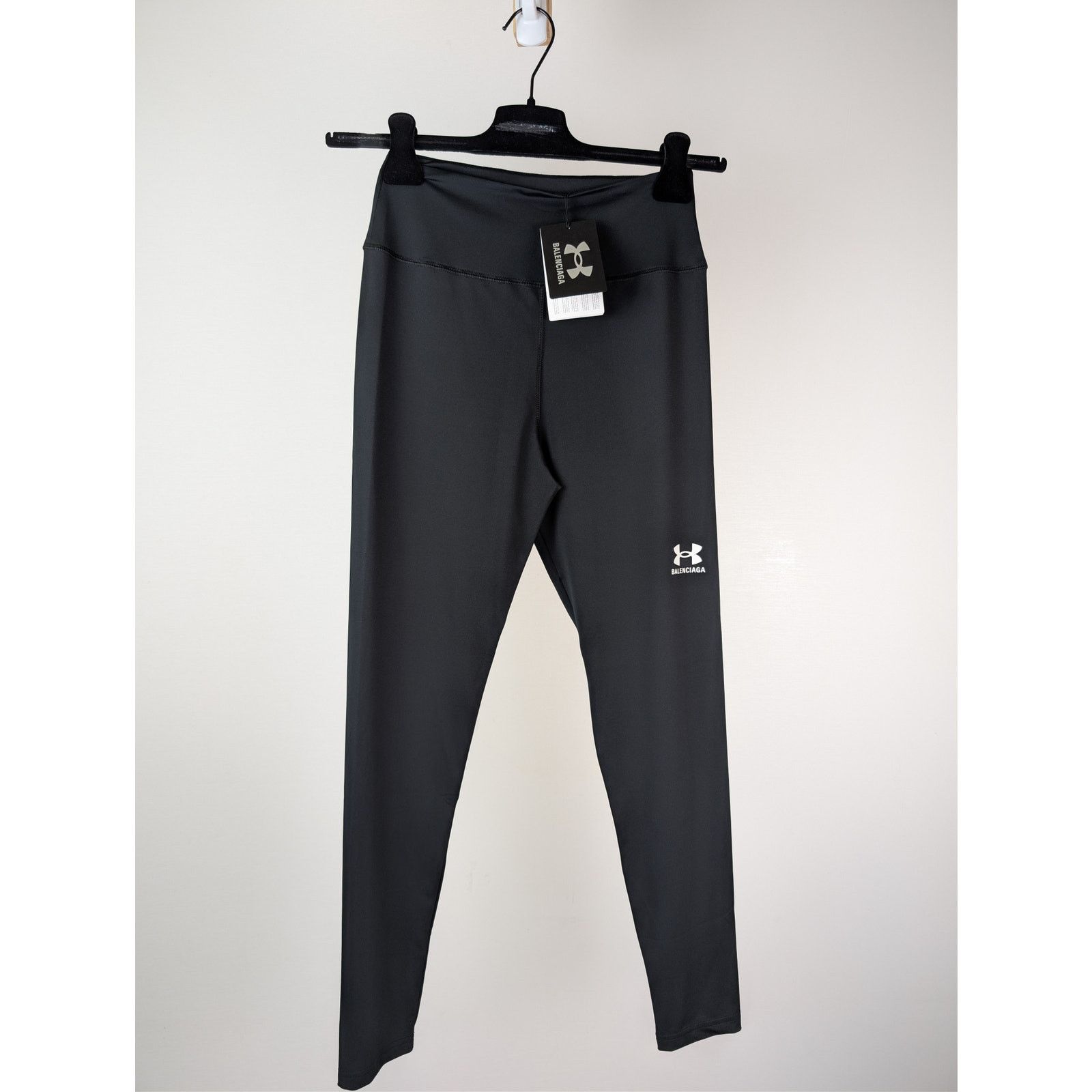 Balenciaga × Under Armour o1rshd1 Light Spandex Legging Pants in Black / White Size US 32 / EU 48 - 1 Thumbnail