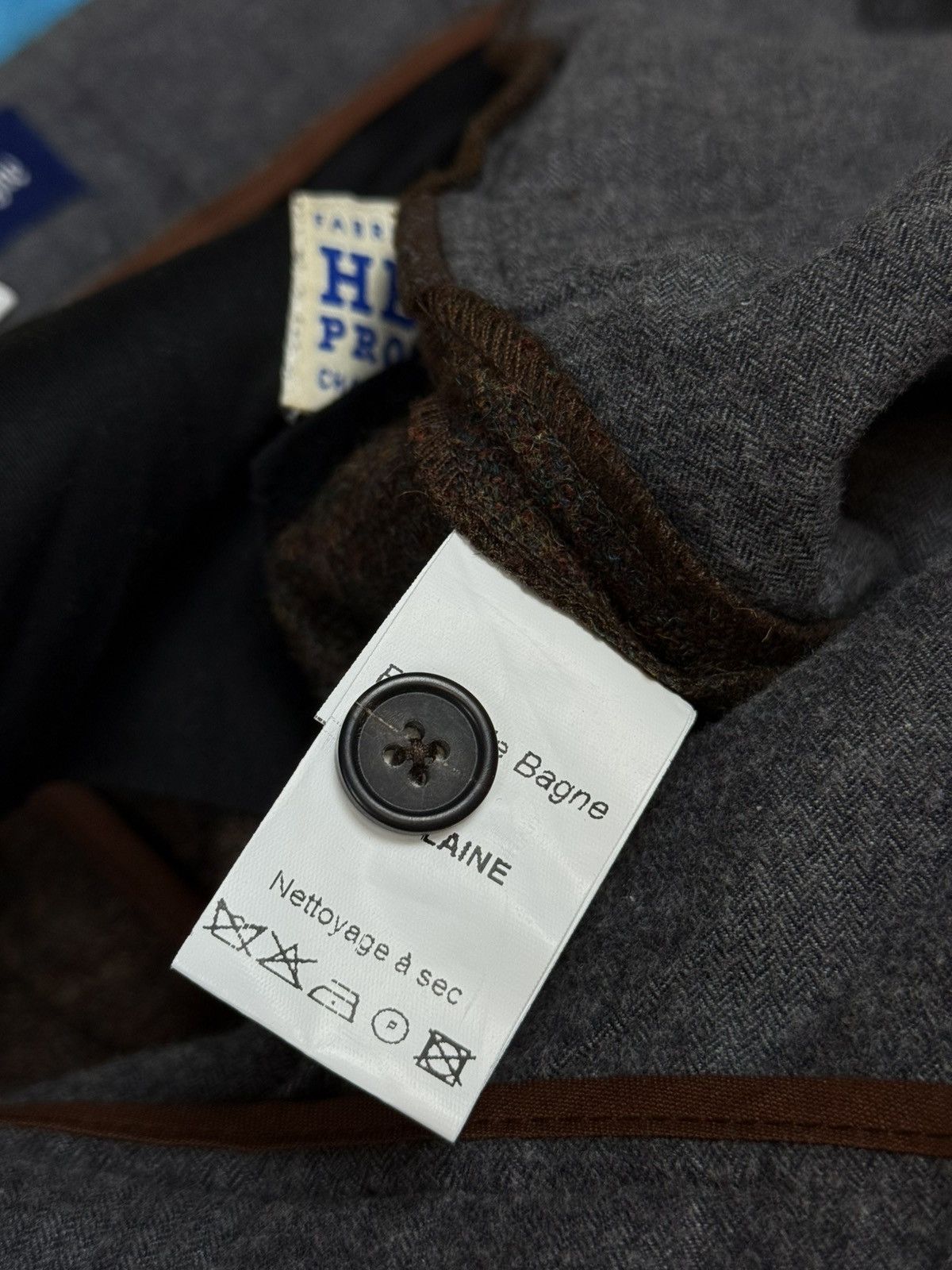 Fleurs de Bagne Wool Tweed Brown Trousers Pant