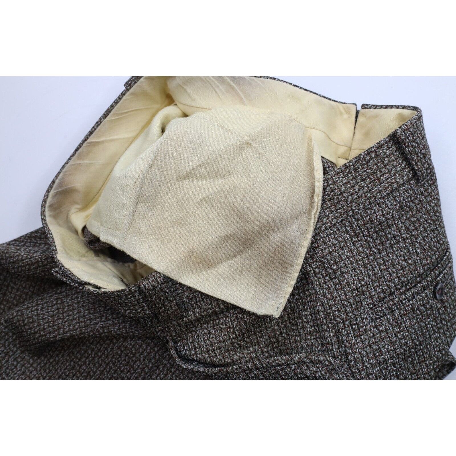 Vintage Vintage 70s Streetwear Distressed 2 Piece Knit Suit Wedding Size 42R - 13 Thumbnail