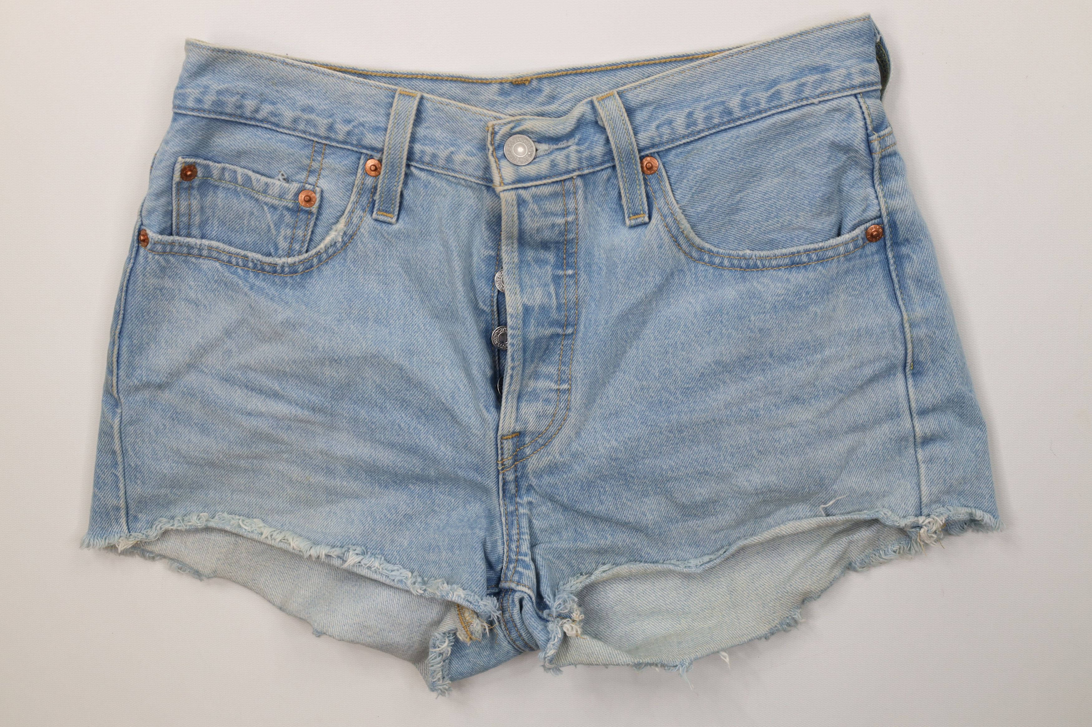 Levi's Vintage Y2K Levis 501xx Original Fit Button Fly Denim Shorts Size 27" / US 4 / IT 40 - 1 Thumbnail