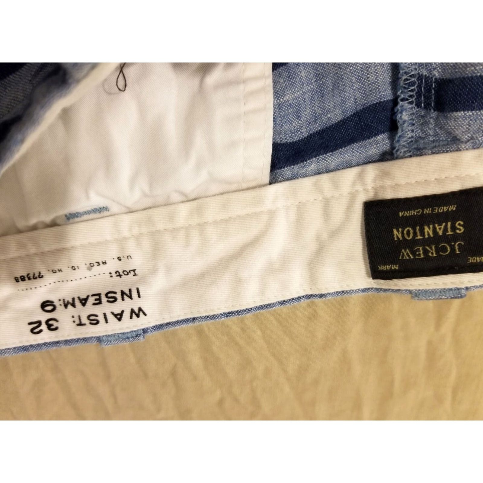 J.Crew Mens J.Crew Shorts 32 Beige Cotton Chino Linen Blue? Size US 32 / EU 48 - 3 Thumbnail