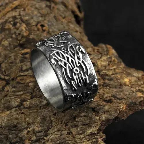 Vintage Viking Pirate Keltron Ring ( size 9-13) Size ONE SIZE - 2 Thumbnail