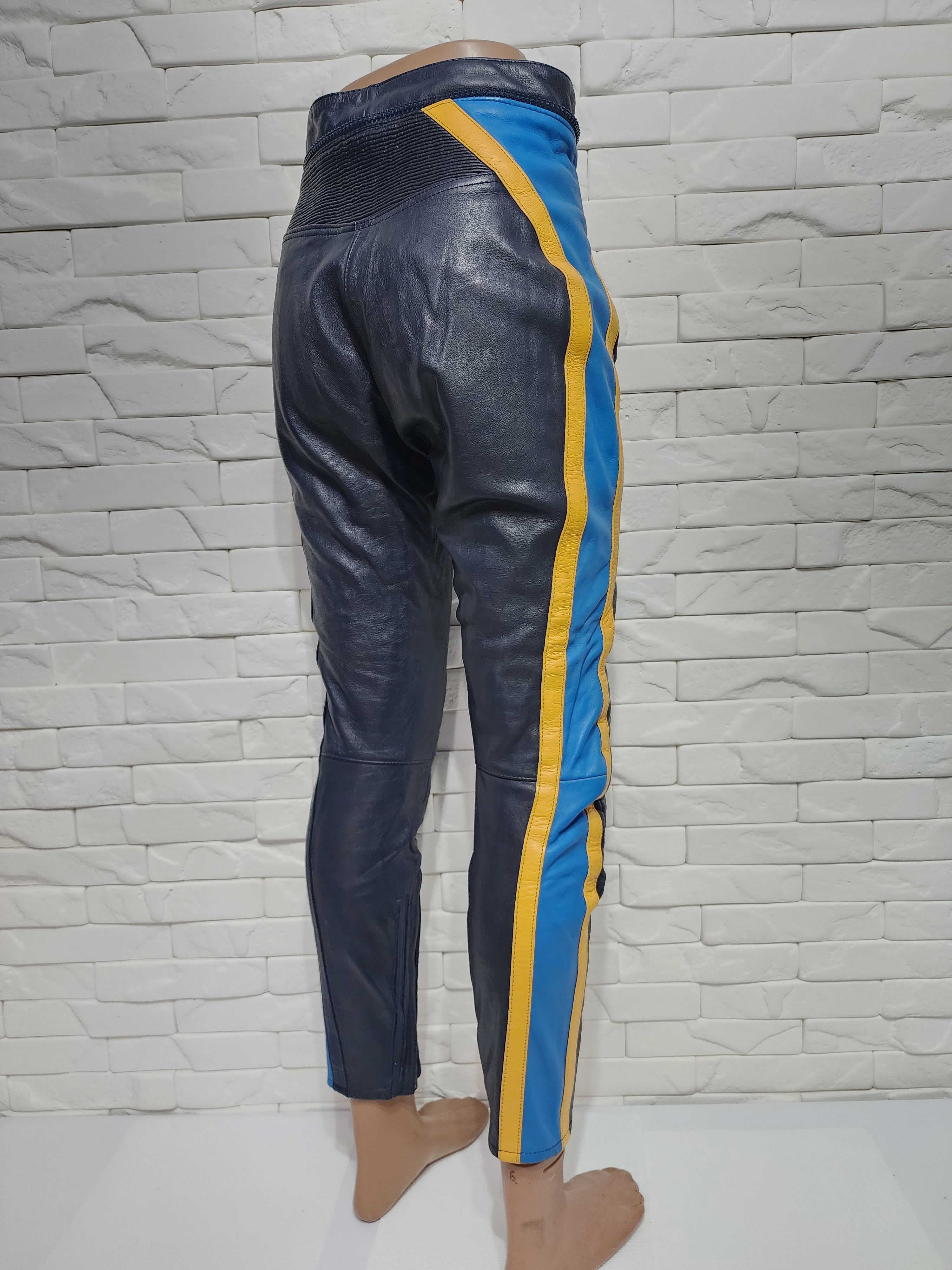 Genuine Leather Black leather biker pants for women. Size 27" / US 4 / IT 40 - 5 Thumbnail