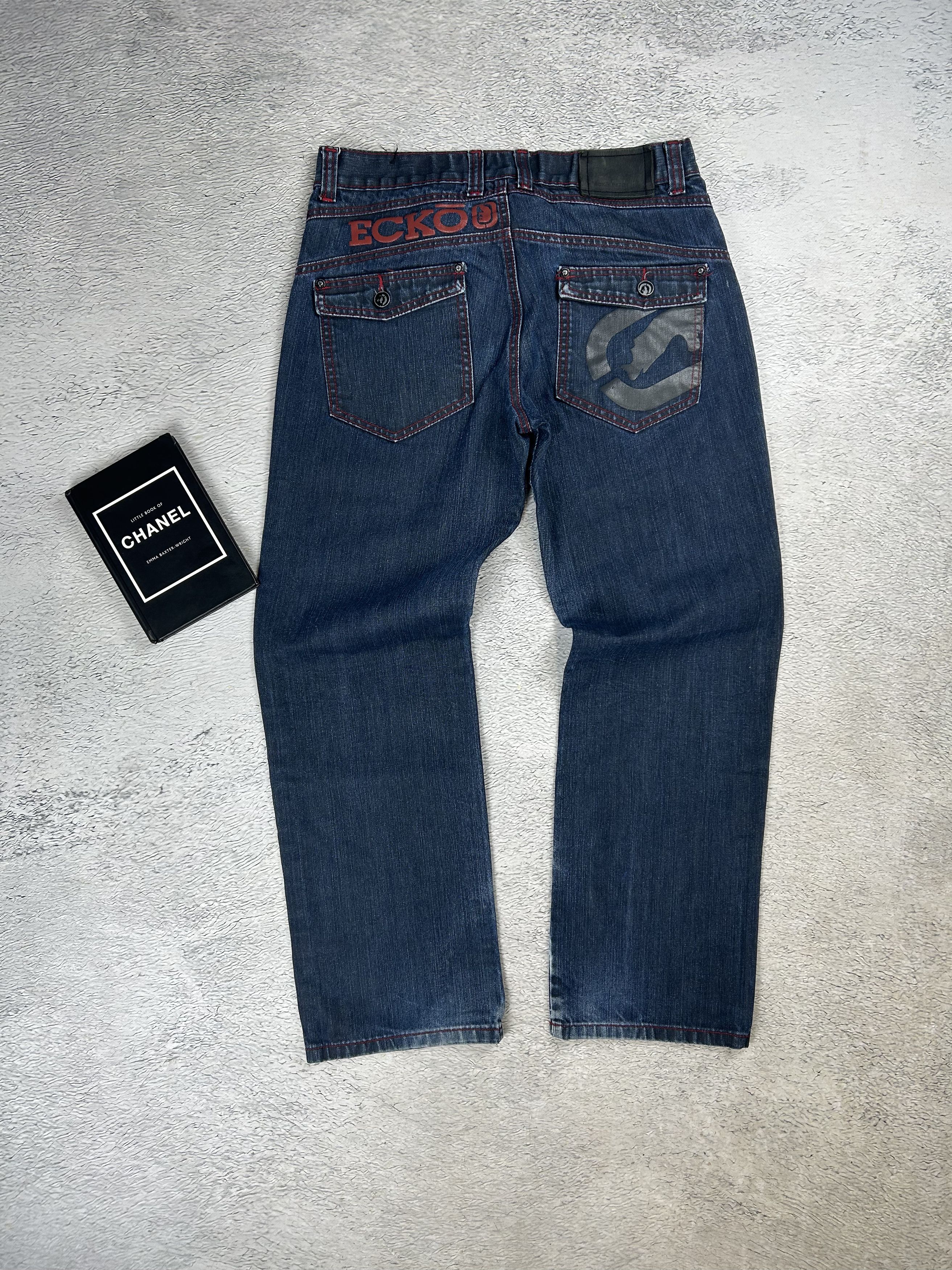 Ecko Unltd. × JNCO × Japanese Brand Ecko Unltd. vintage cargo jeans Baggy big logo Streetwear Size US 34 / EU 50 - 8 Thumbnail