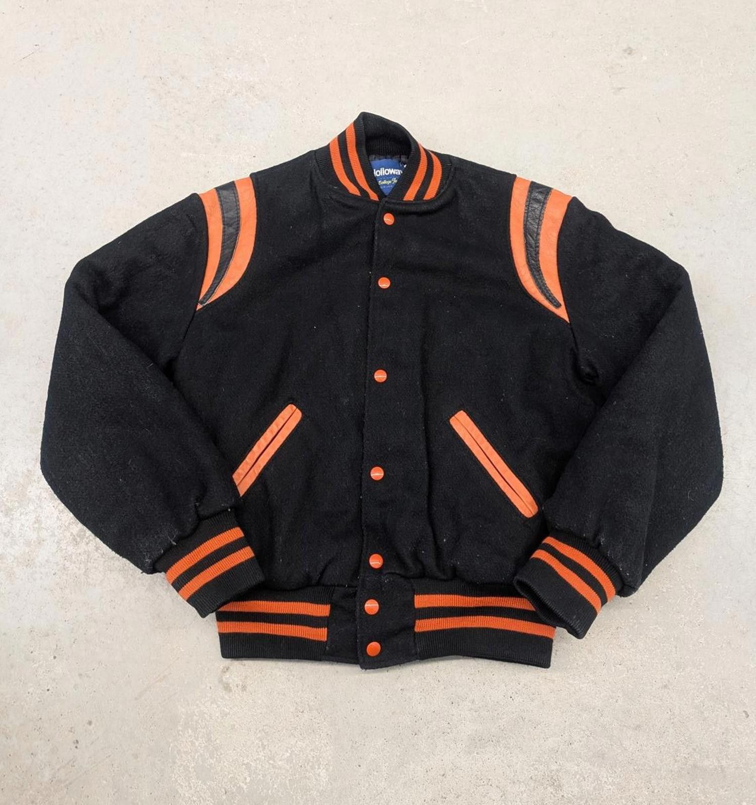 Vintage Vintage 90s Van Buren Black Knights Holloway Varsity Jacket Size US M / EU 48-50 / 2 - 3 Thumbnail
