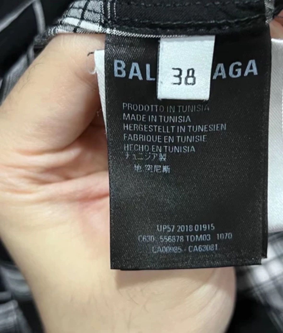 Balenciaga Balenciaga plaid back logo shirt Size US S / EU 44-46 / 1 - 5 Thumbnail