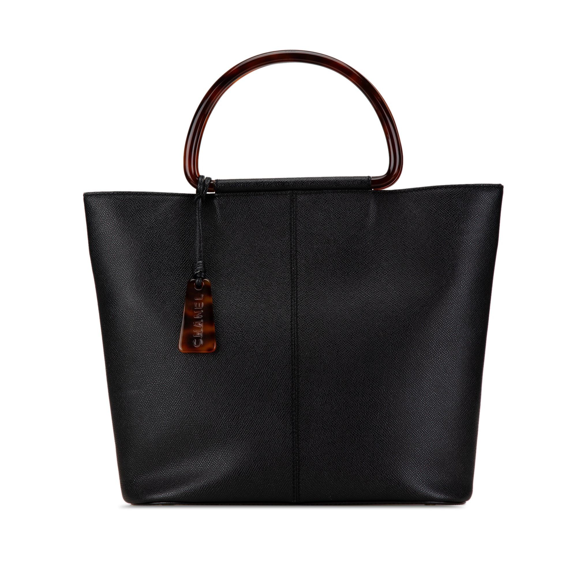 Chanel Chanel Caviar Tortoise Top Handle Tote Black Size ONE SIZE - 1 Thumbnail