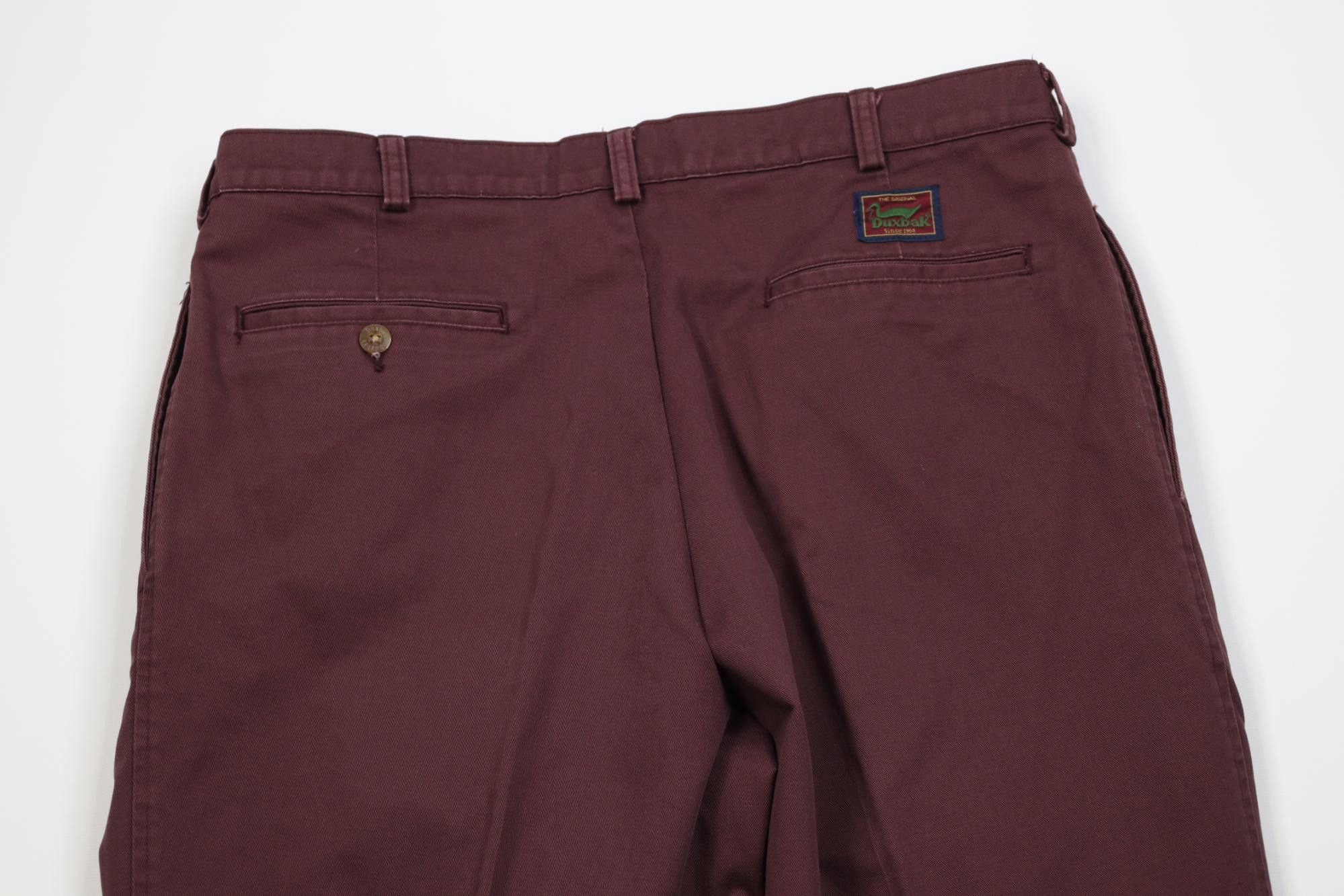 Vintage Vintage 90s Streetwear Wide Leg Chino Pants Cotton Maroon Size US 36 / EU 52 - 10 Thumbnail