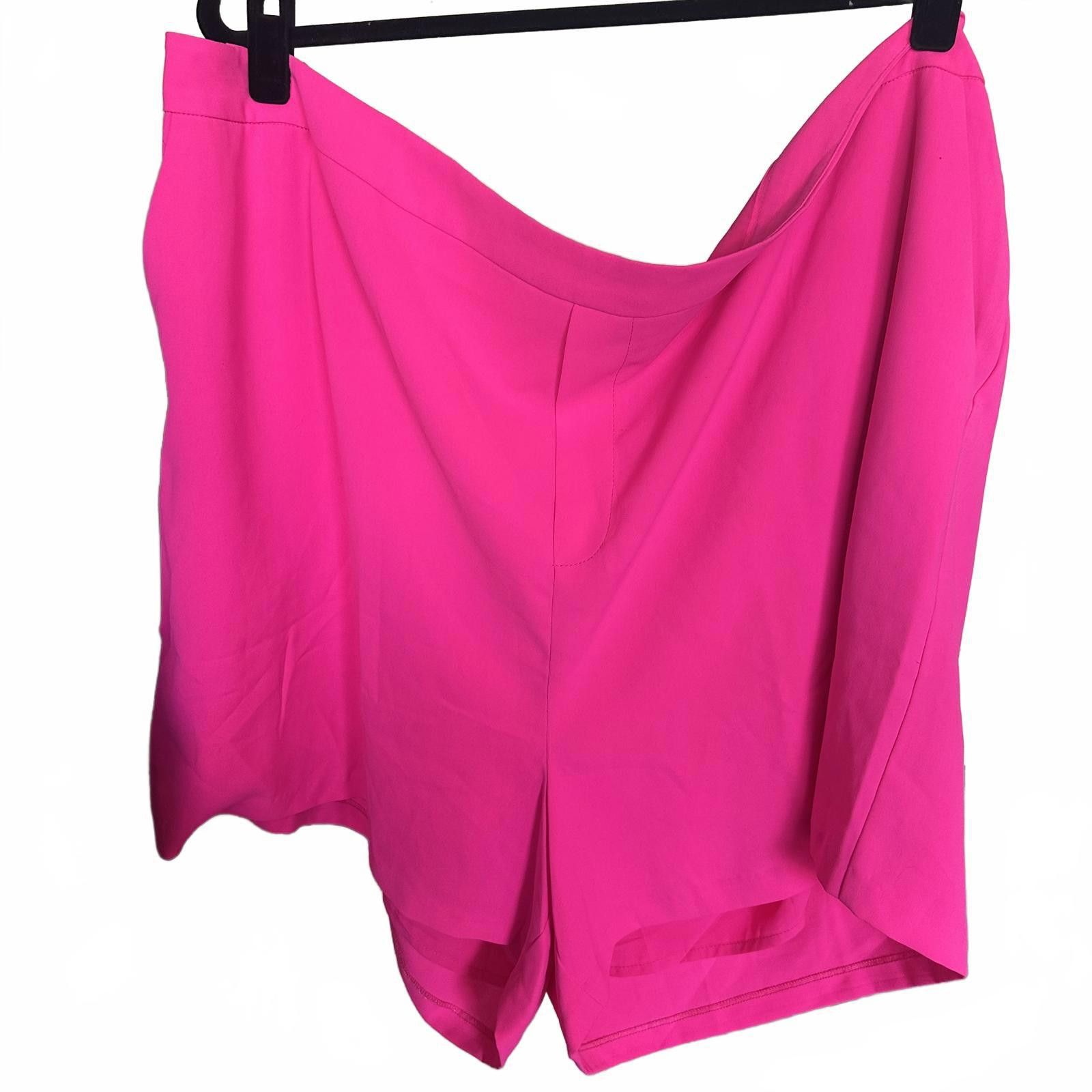 Designer NWT Shop Impressions Bold Pink Lightweight Shorts Size 42" / US 20 - 1 Preview