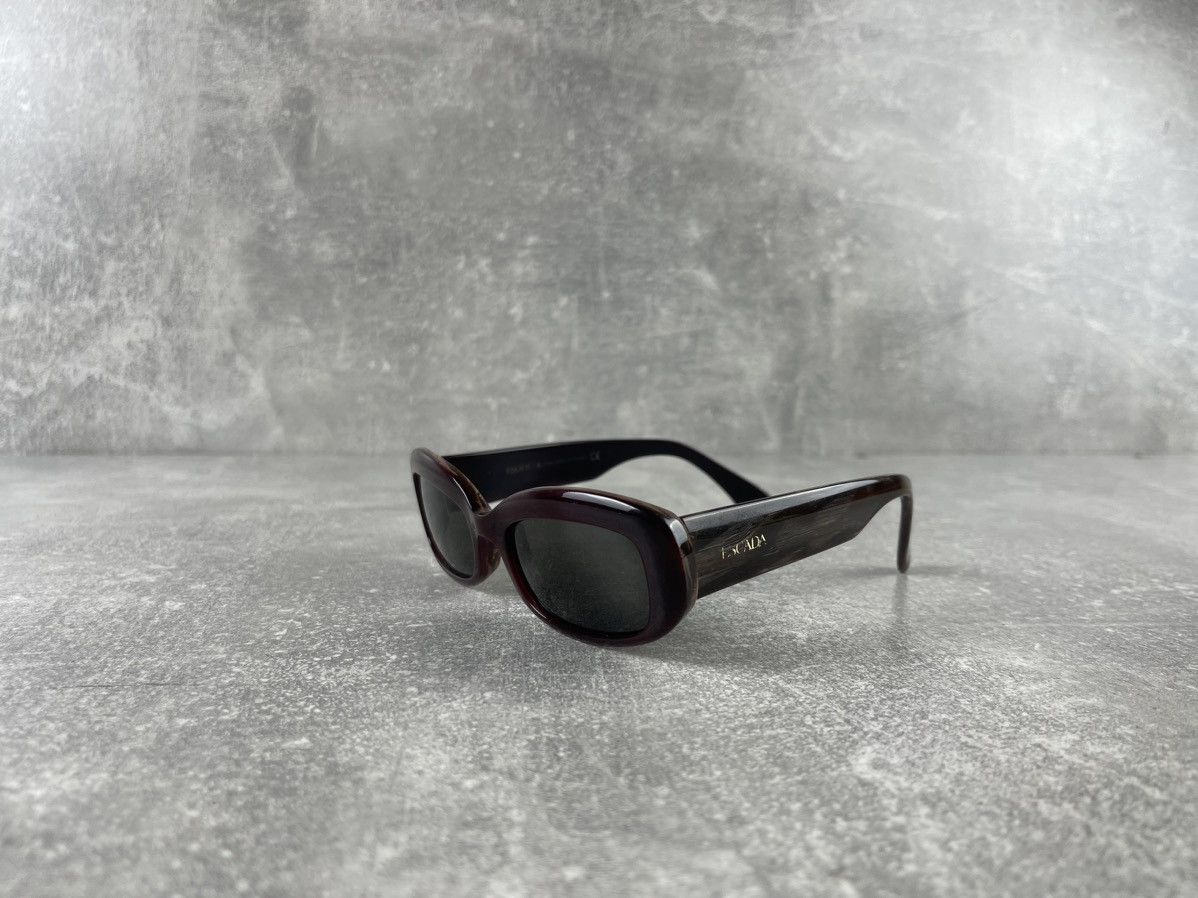 Escada Vintage 1990s Escada Oval Sunglasses Brown Handmade Size ONE SIZE - 1 Thumbnail