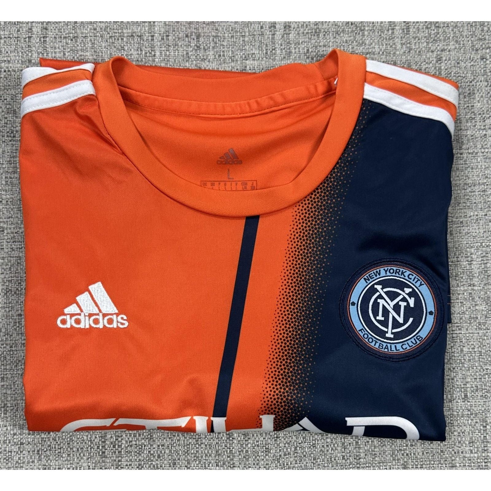 Adidas New York City Jersey Sz L MLS Soccer Adidas Etihad Martins Size US L / EU 52-54 / 3 - 13 Thumbnail