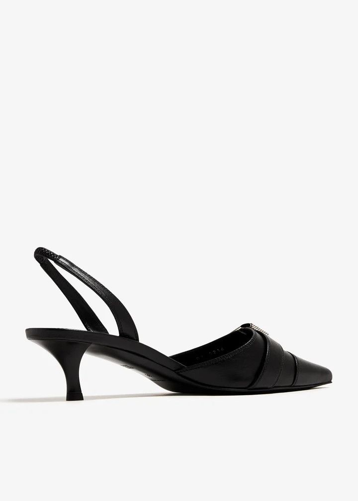 Givenchy o1n1vont0326 Voyou Slingback Pumps in Black Size US 6 / IT 36 - 2 Thumbnail