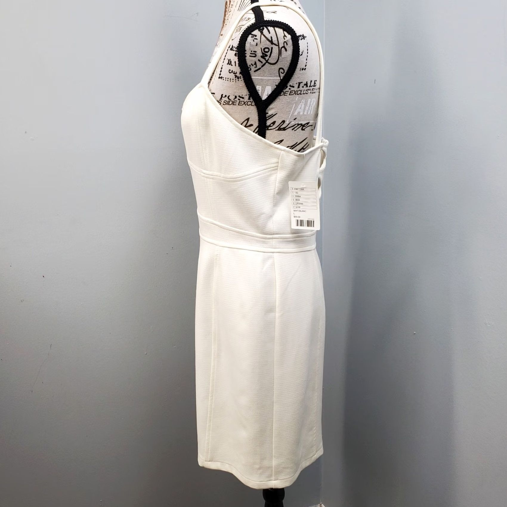 Vintage Sparkle & Fade A-Line Dress Womens Size L Tan Sleeveless Zip Back Square Neck Cocktail Casual Shopwear Size L / US 10 / IT 46 - 4 Thumbnail