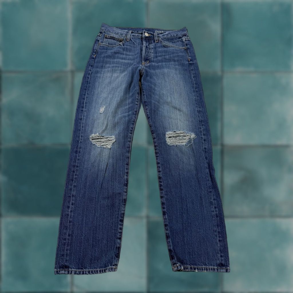 Outerknown Outerknown Jeans Womens 26 Medium Wash Blue Boyfriend Distressed Button Fly Jeans Womens 26 Medium Wash Blue Boyfriend Distressed Button Fly Size 26" / US 2 / IT 38 - 1 Thumbnail