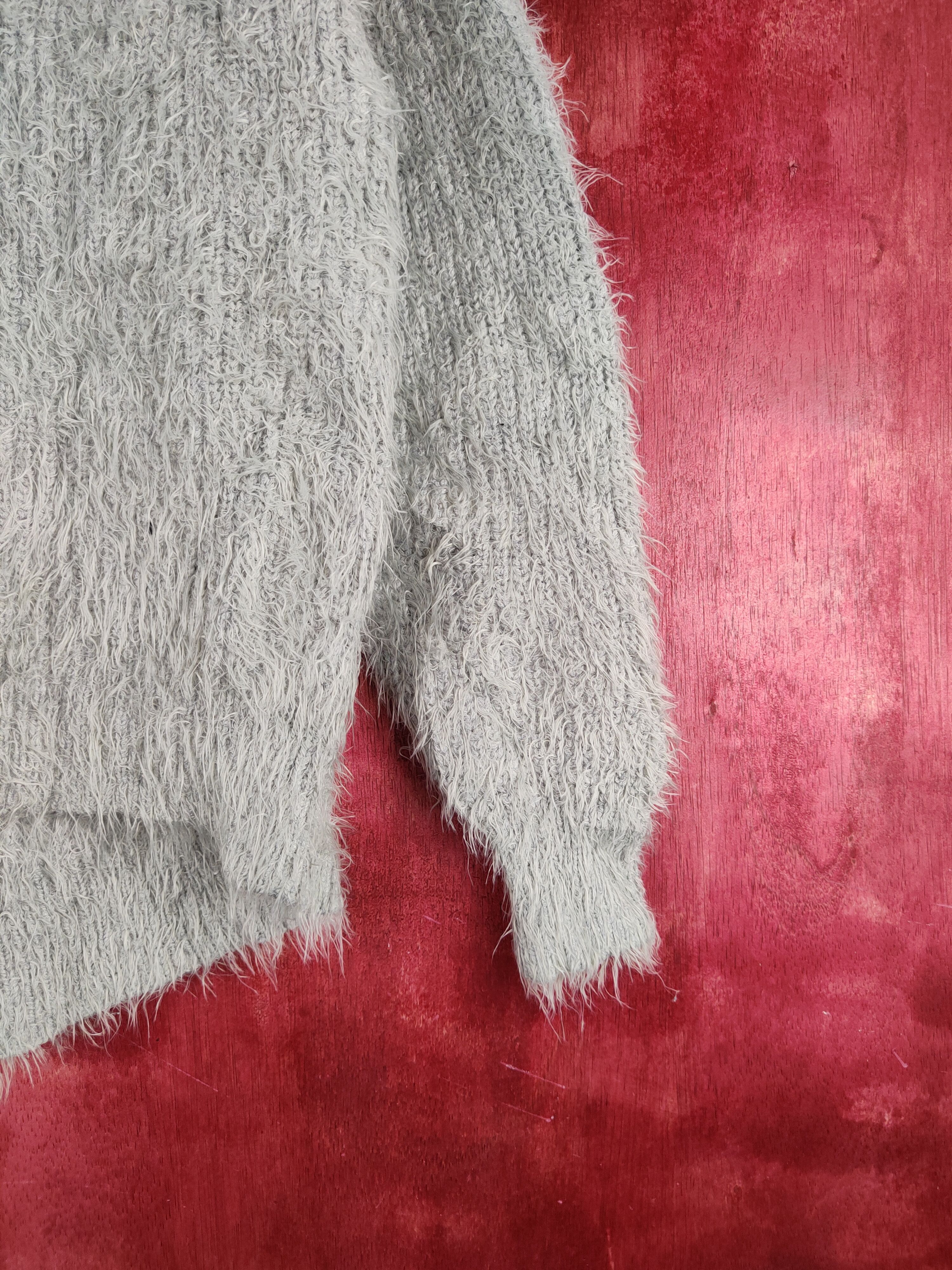 Ciaopanic Ciaopanic Gray Shag Shaggy Fur Mohair Knitwear #S2034 Size S / US 4 / IT 40 - 6 Thumbnail