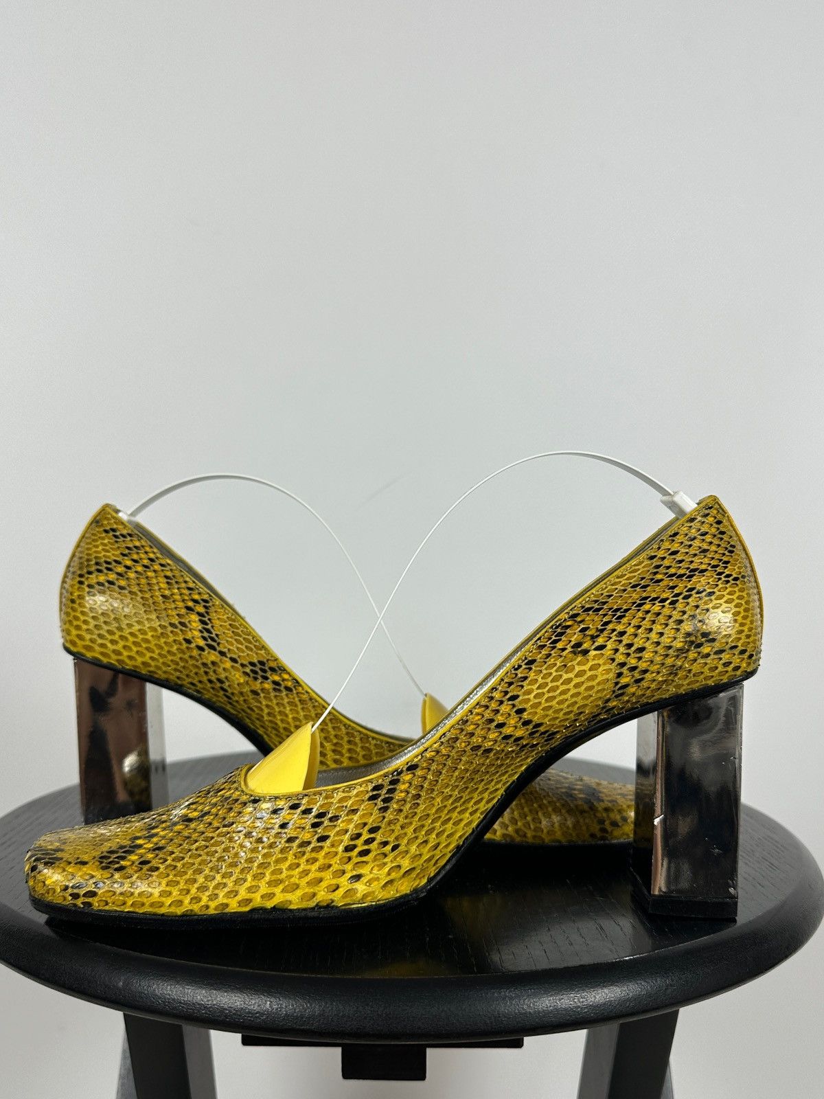 Dolce & Gabbana Vintage Dolce & Gabbana Snakeskin Block Heel Pumps Size US 6 / IT 36 - 9 Thumbnail