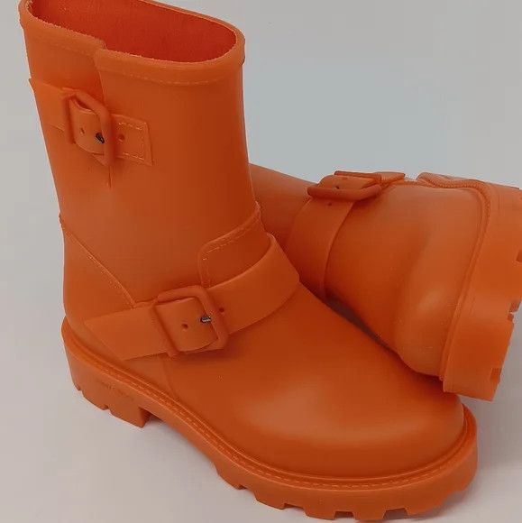 Jimmy Choo Jimmy Choo Yael Orange Biodegradable Rubber Rain Boots- 36 Size US 6 / IT 36 - 7 Thumbnail