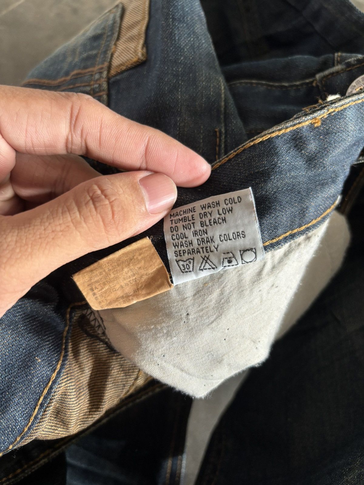 Hysteric Glamour Washed rusty whiskered jeans western bikers style grunge Size US 30 / EU 46 - 7 Thumbnail