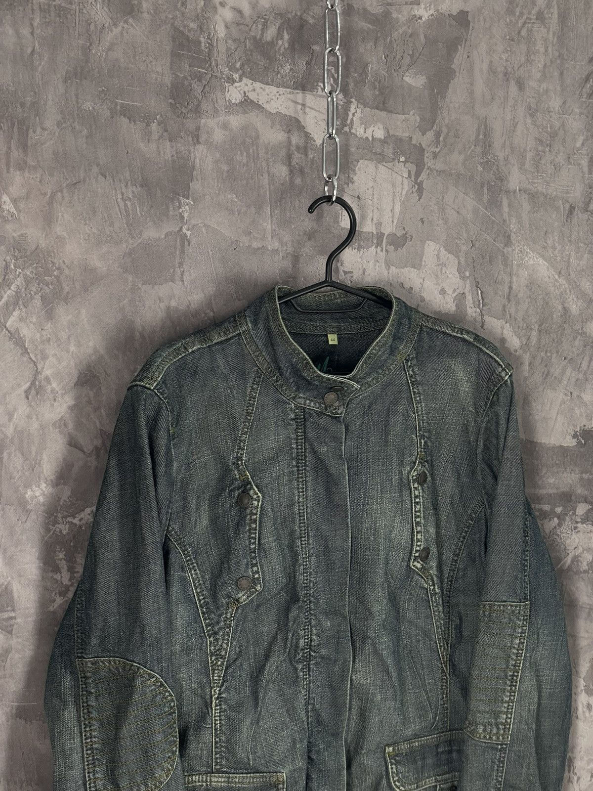 If Six Was Nine × Japanese Brand × Le Grande Bleu (L.G.B.) Avant Garde Japan Vintage Y2K Crazy Faded Denim Jacket Size M / US 6-8 / IT 42-44 - 7 Thumbnail