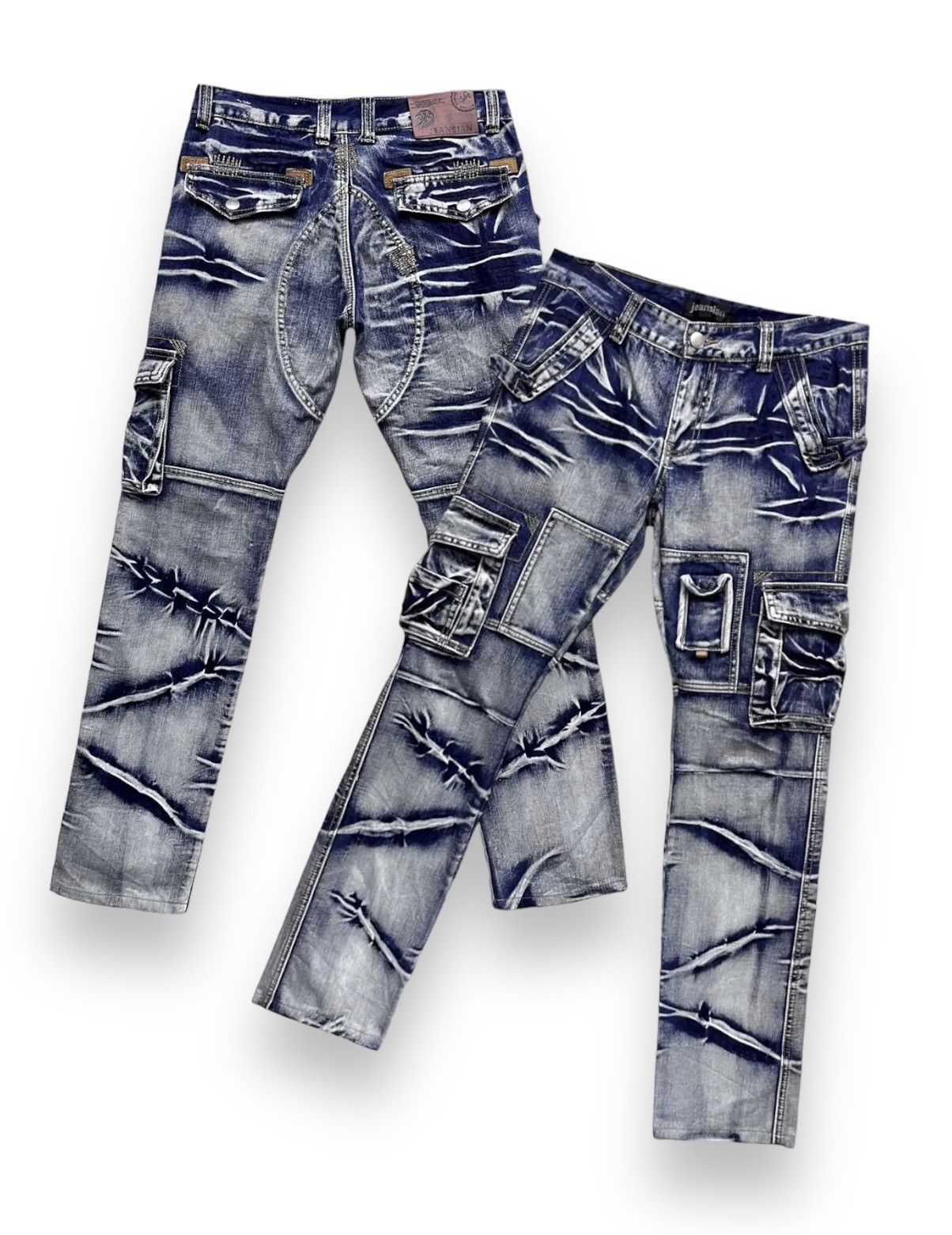 Japanese Brand × Seditionaries × Vintage 🔥FYE🔥JEANSIAN Barbed Wire Whiskered Vogue Punk Cargo Denim Size US 30 / EU 46 - 1 Thumbnail