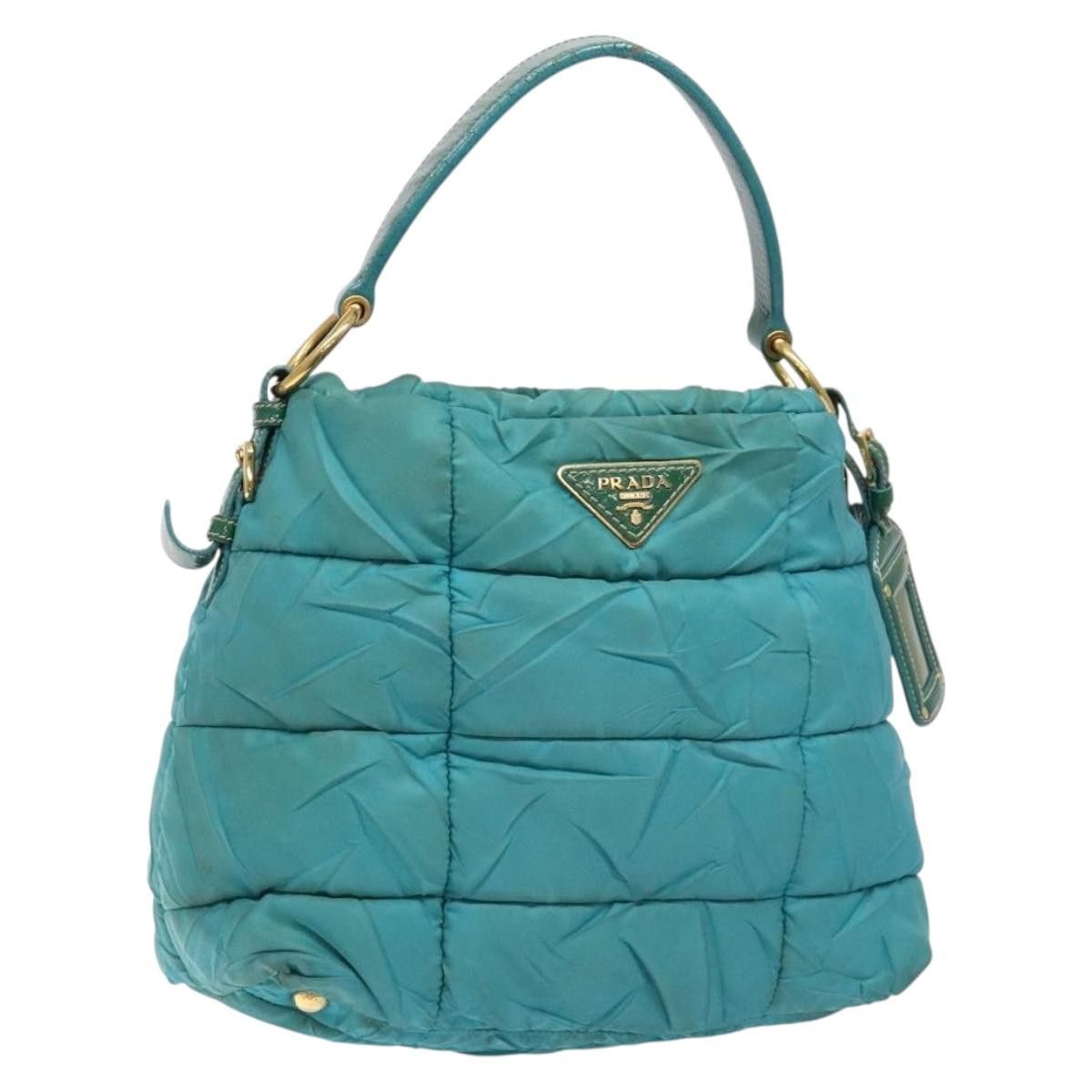Prada PRADA Shoulder Bag Nylon Blue Gold Size ONE SIZE - 1 Thumbnail