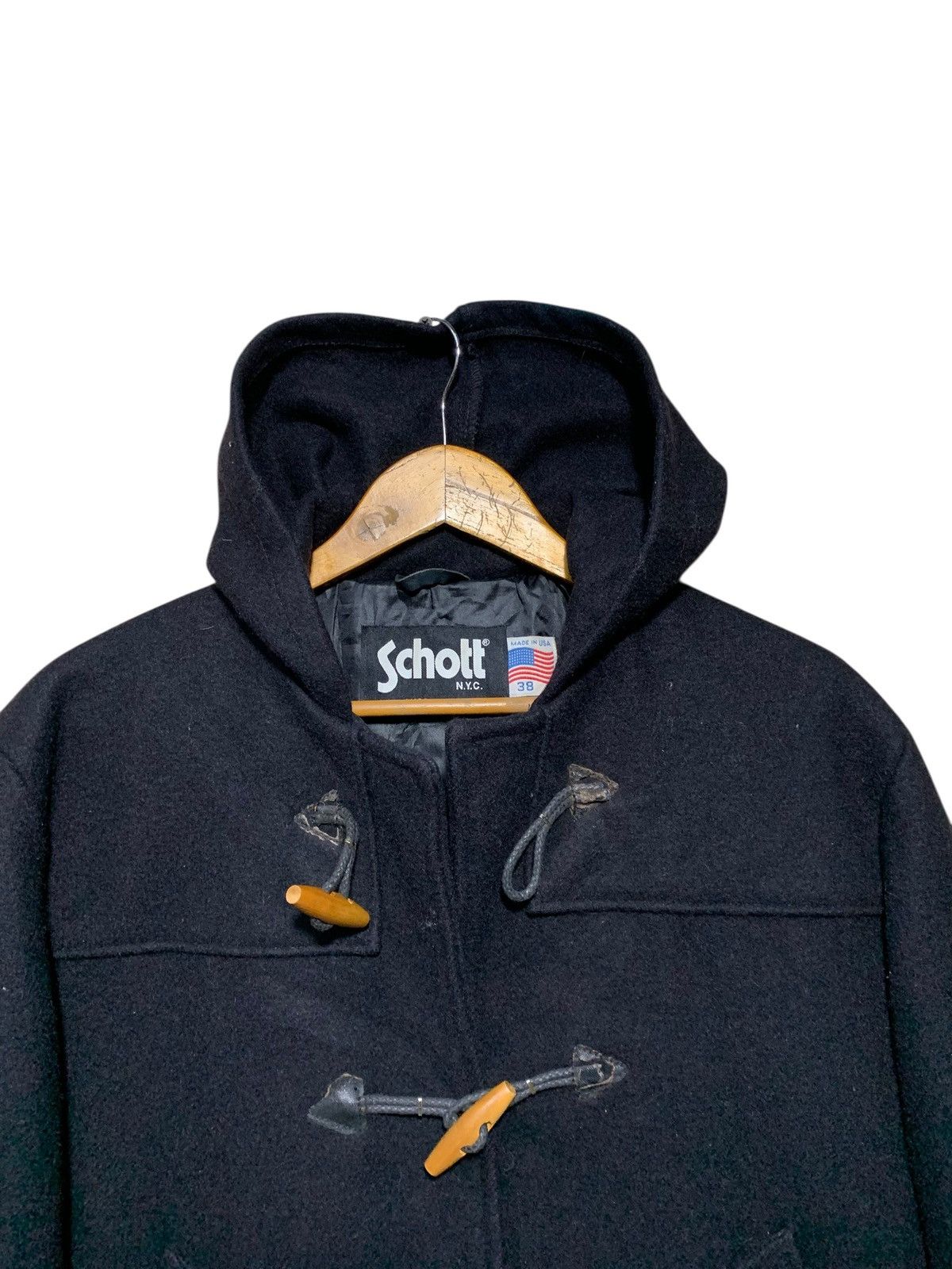 Schott 🔥SCHOTT NYC WOOL DUFFLE COATS JACKET Size US M / EU 48-50 / 2 - 4 Thumbnail