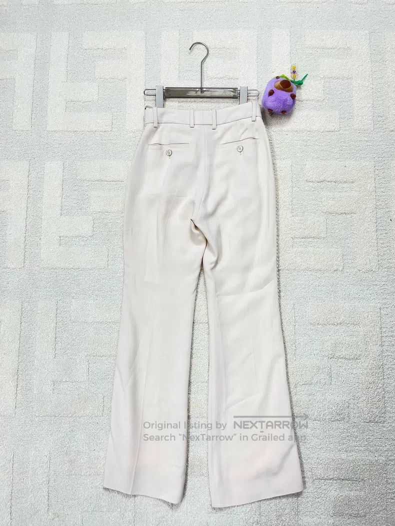 Gucci Gucci Beige court style rolled woven rolled edge suit pant Size 25" / US 0 / IT 36 - 2 Thumbnail