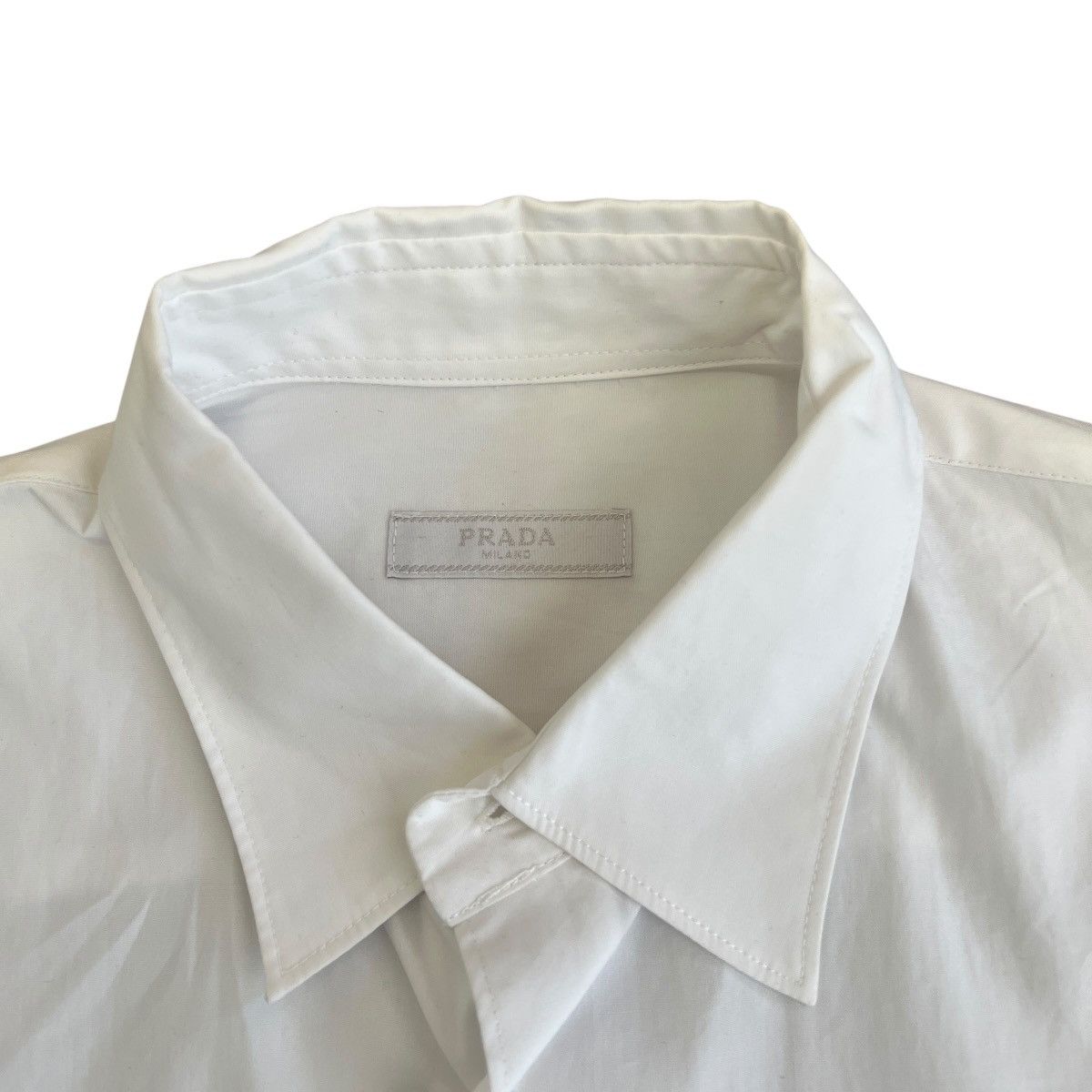 Prada PRADA 2025SS White Short Sleeve Cotton Shirt M Size US M / EU 48-50 / 2 - 2 Thumbnail