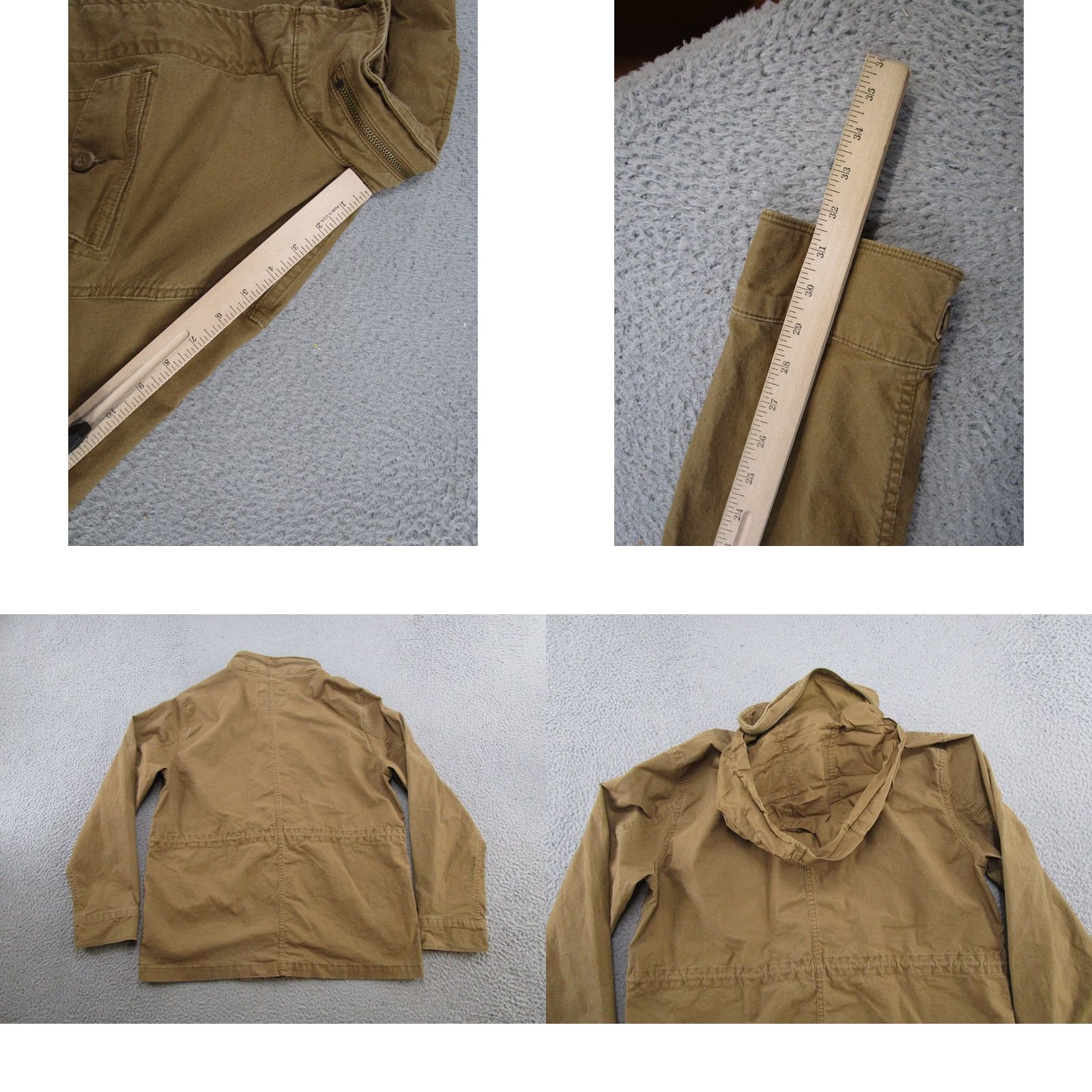 Old Navy Old Navy Mens Full Zip Packable Hood Canvas Jacket Mens SZ L Utility Army Heavy Jacket Mens L Beige Army Size US L / EU 52-54 / 3 - 8 Thumbnail