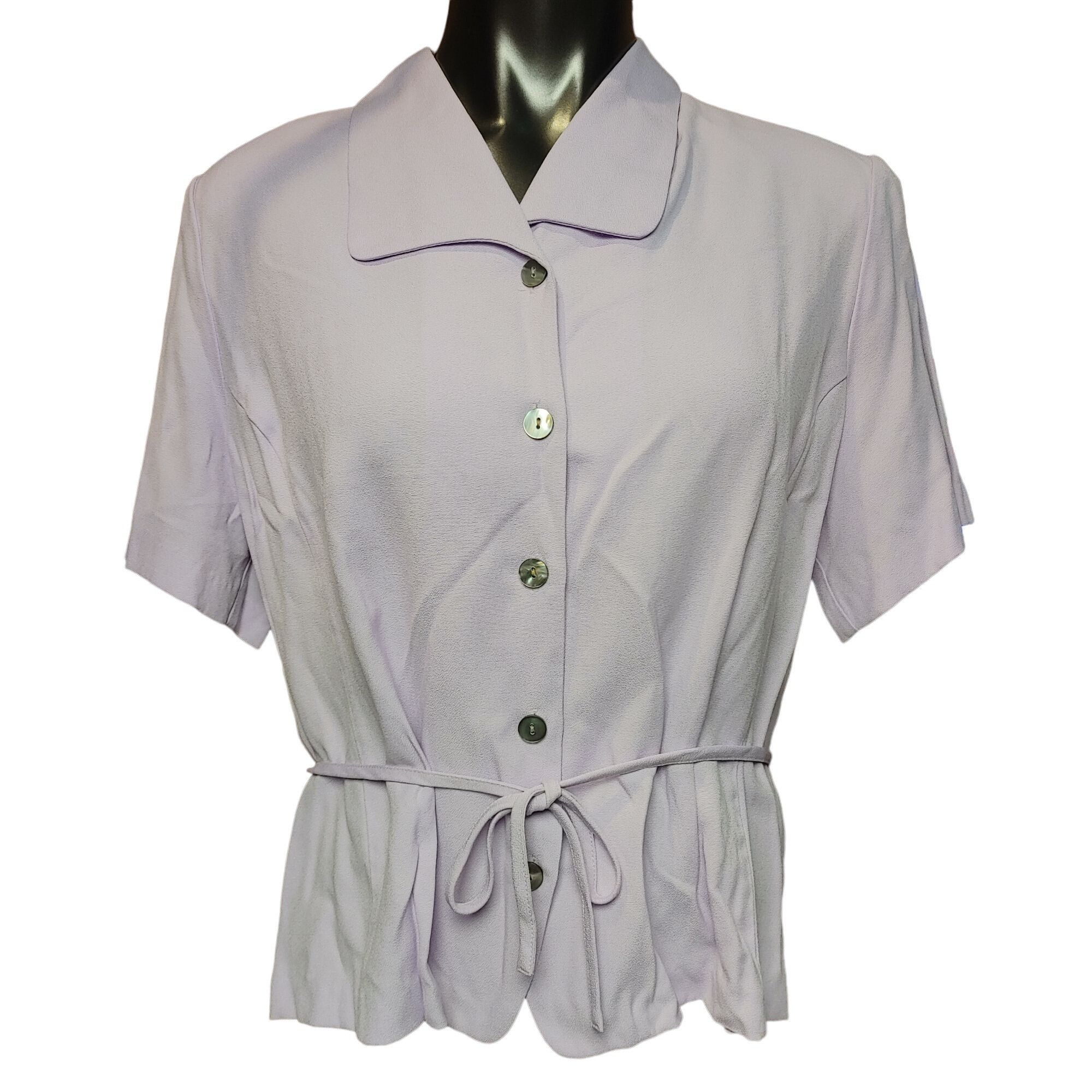 Croft & Barrow Croft & Barrow Womens Purple Short Sleeve Button Down Top XL Size XL / US 12-14 / IT 48-50 - 1 Thumbnail
