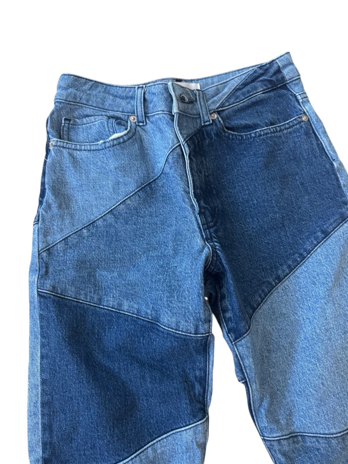ba&sh Ba&sh Diva High Rise Patchwork Cropped Jeans size 0/ XS Size 25" / US 0 / IT 36 - 5 Thumbnail