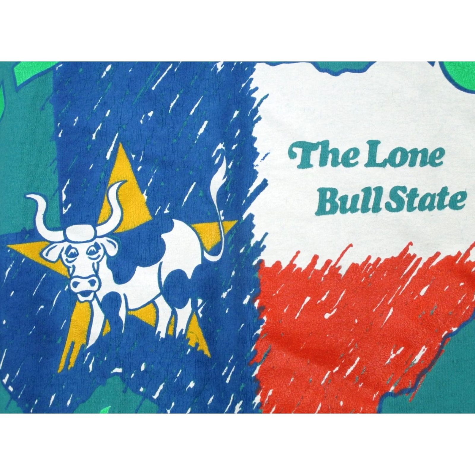 Vintage VINTAGE 80s TEXAS THE LONE BULL STATE T-Shirt LARGE/XL cowboy star single stitch Size US L / EU 52-54 / 3 - 4 Thumbnail