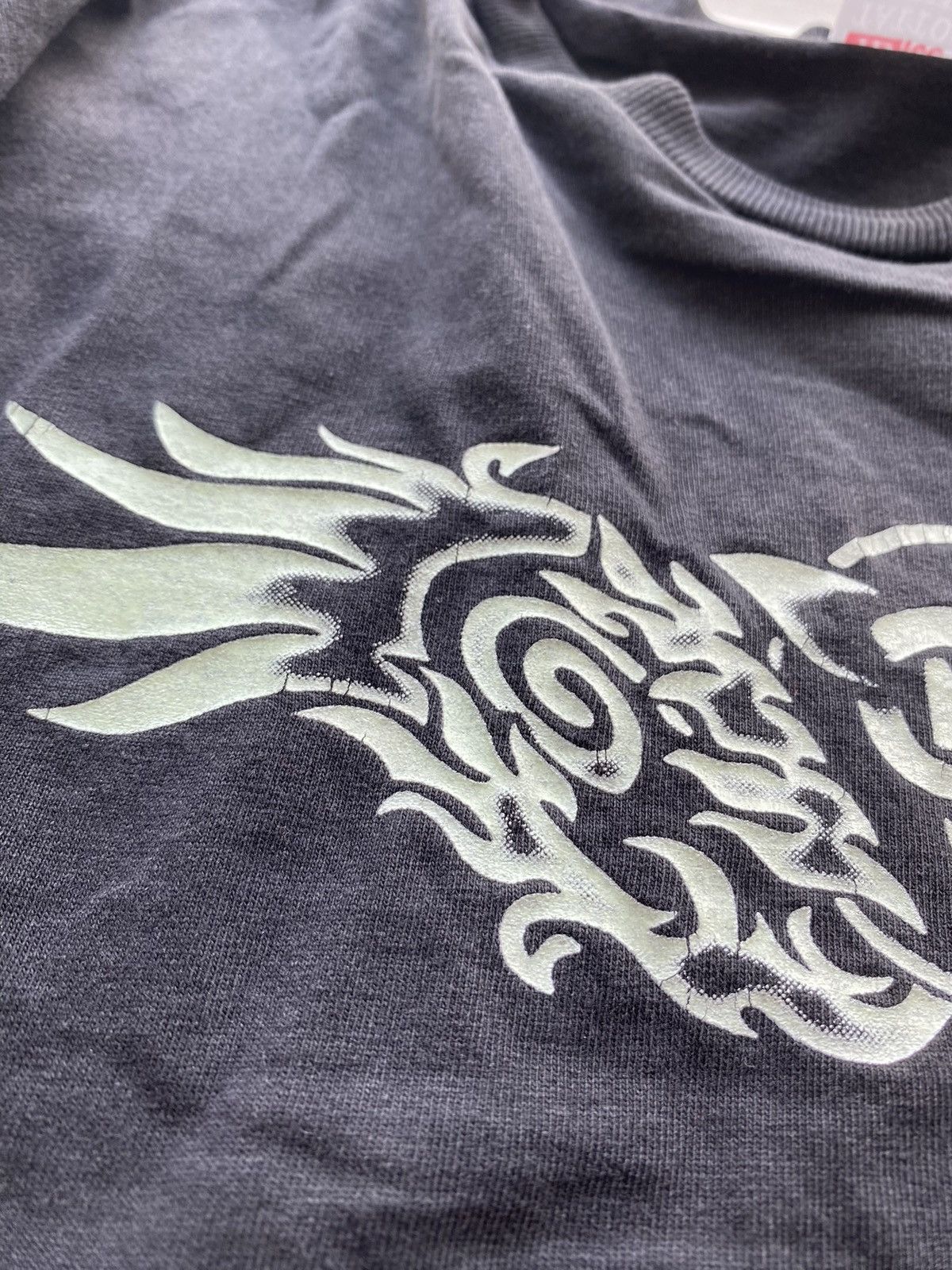 Japanese Brand × Vintage 90s🔥VNTG TATTOO TRIBAL JAPANESE ART GOTHIC OPIUM TEE PUNK Size US L / EU 52-54 / 3 - 12 Thumbnail