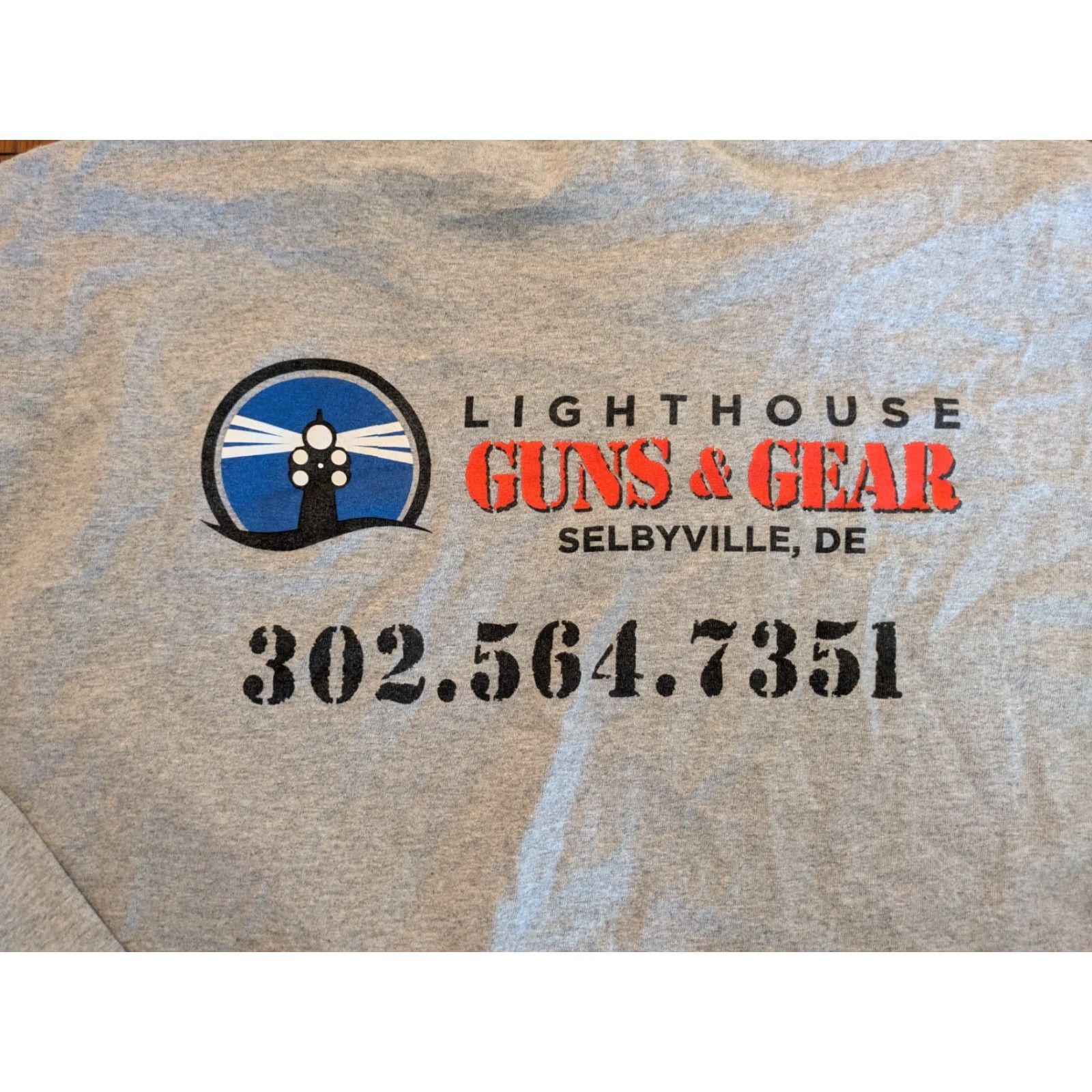 Gildan Lighthouse Guns & Gear T Shirt Long Sleeve 3XL Green Men Crew Neck Cotton Blend Size US XXL / EU 58 / 5 - 4 Thumbnail